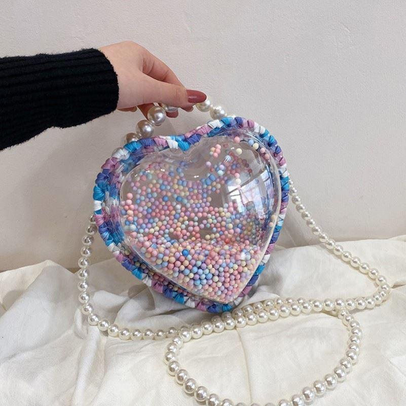 Transparent Pearl Portable Messenger Bag