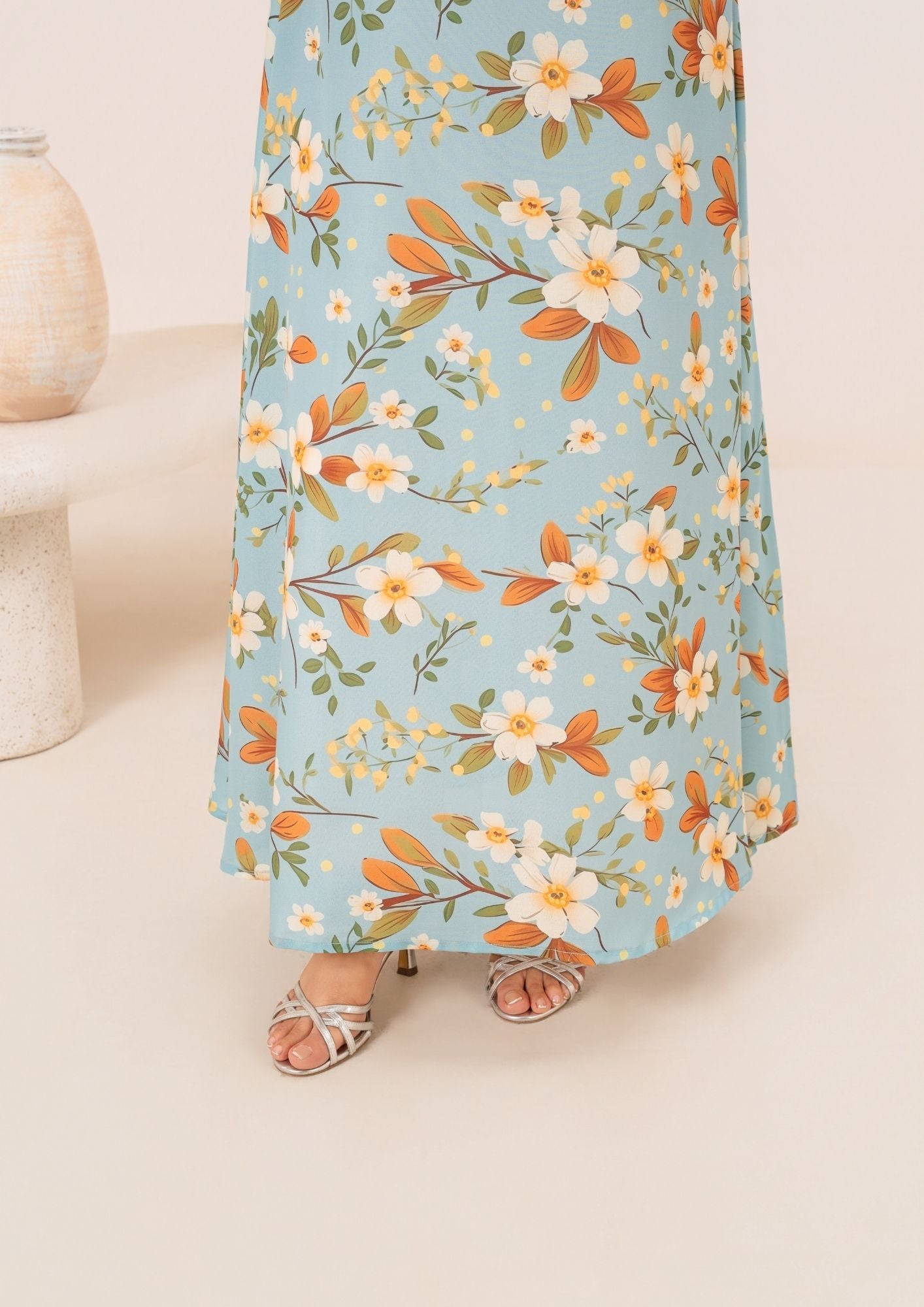 swiss cotton Pishwas in Ice blue