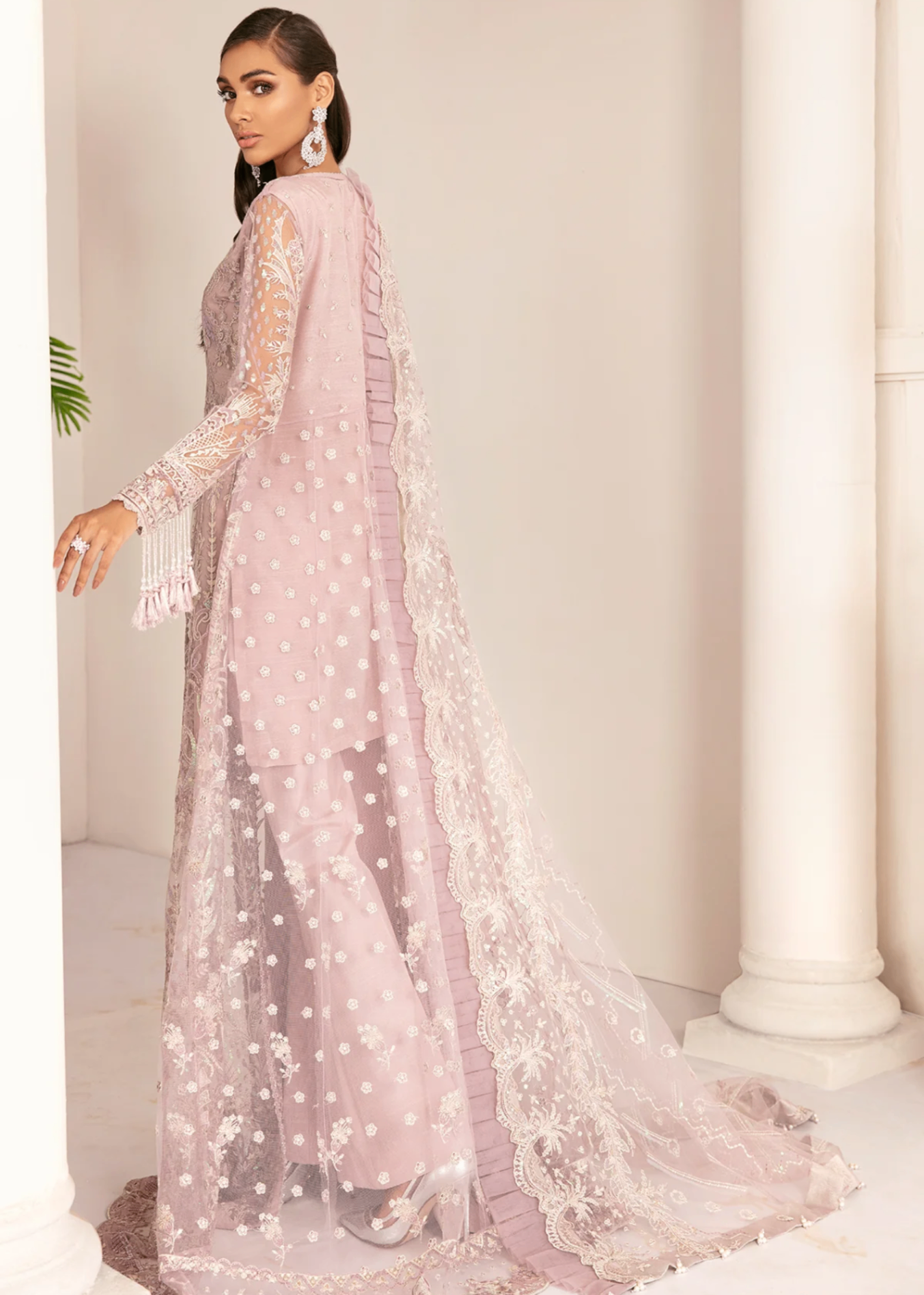 net Unstitched in Pastel pink