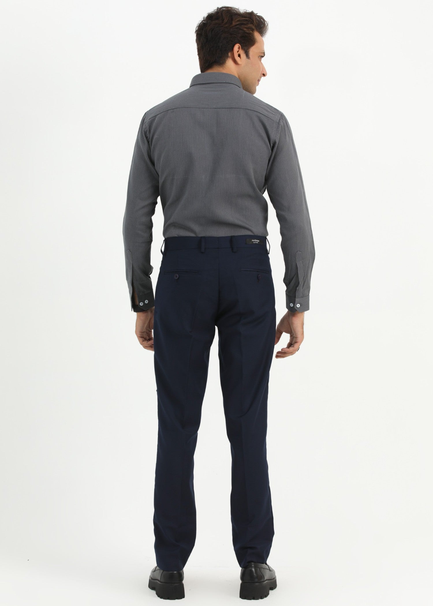 cotton Formal Shirt in Slate grey