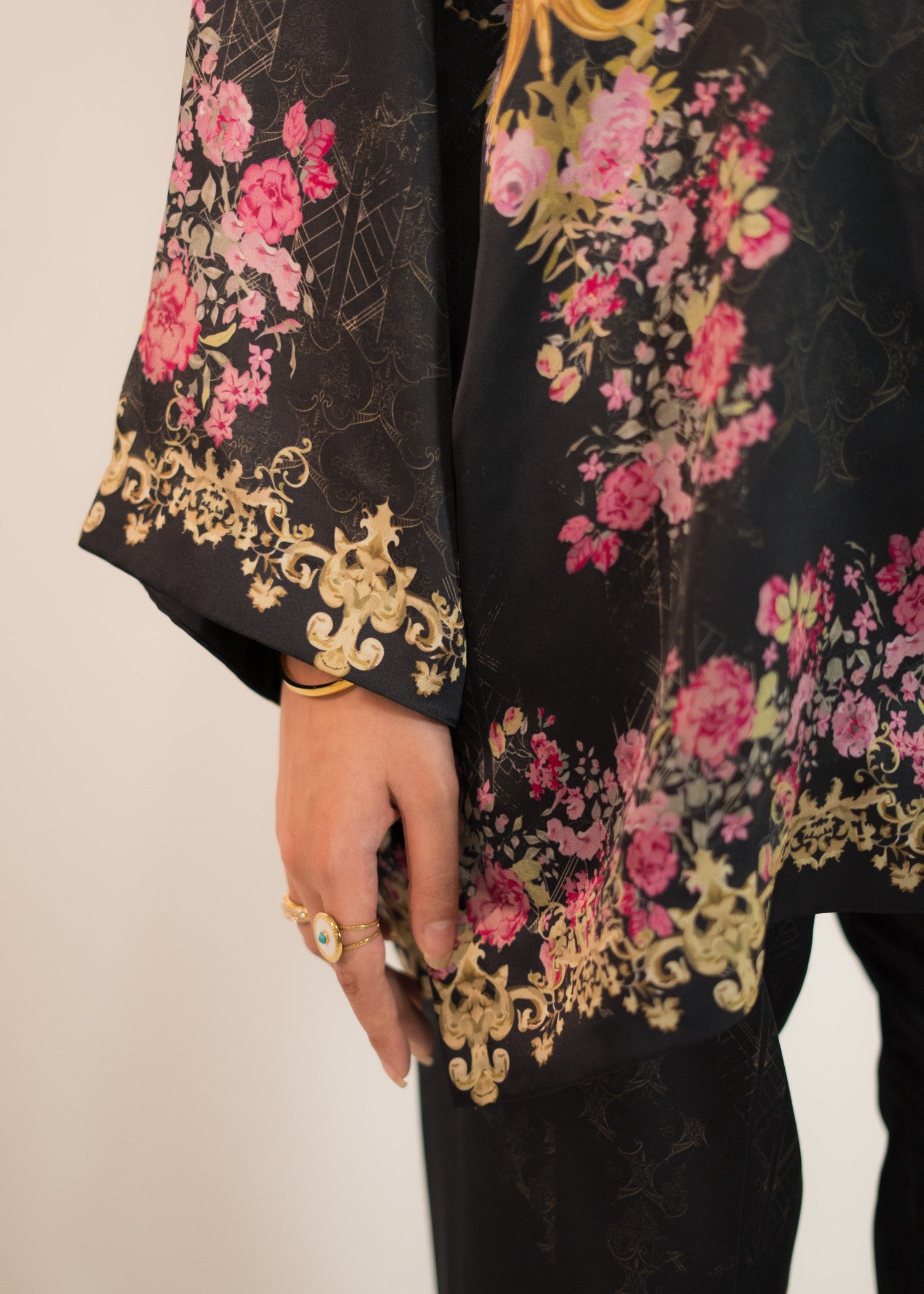 silk charmeuse Co ord Sets in Black