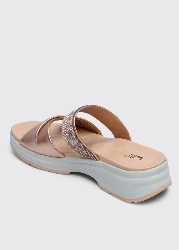 Slides in Peach pink by - High Quality Women Slides JEF8194