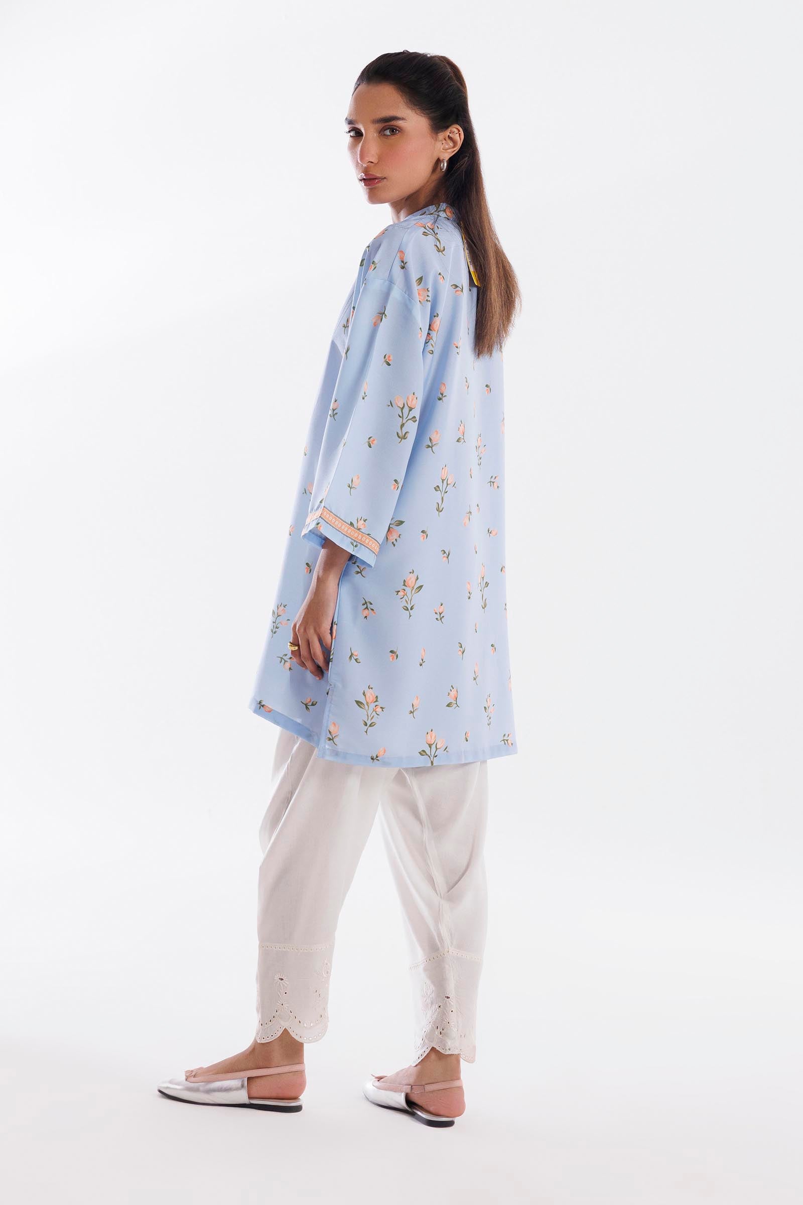 viscose Kurti in Light blue