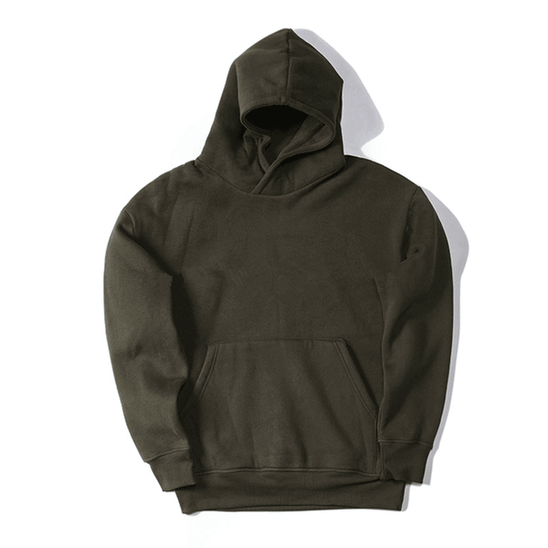 Hooded Solid Color Loose Fleece Hip-Hop Hooded Sweater