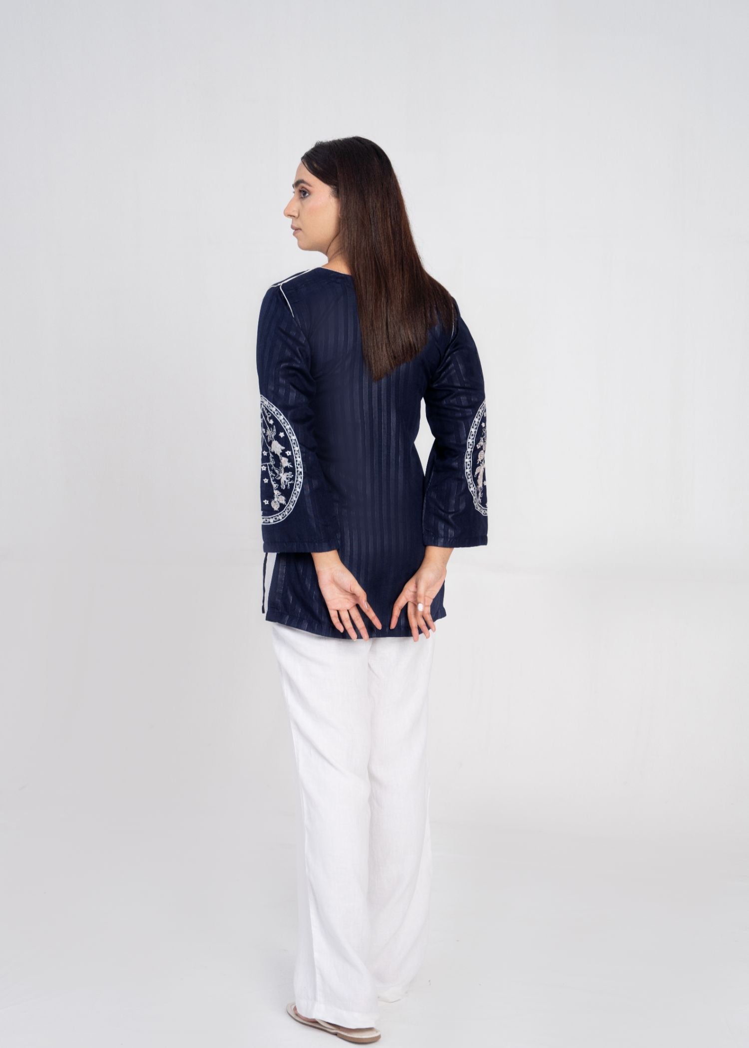 cotton Kurti in Navy blue