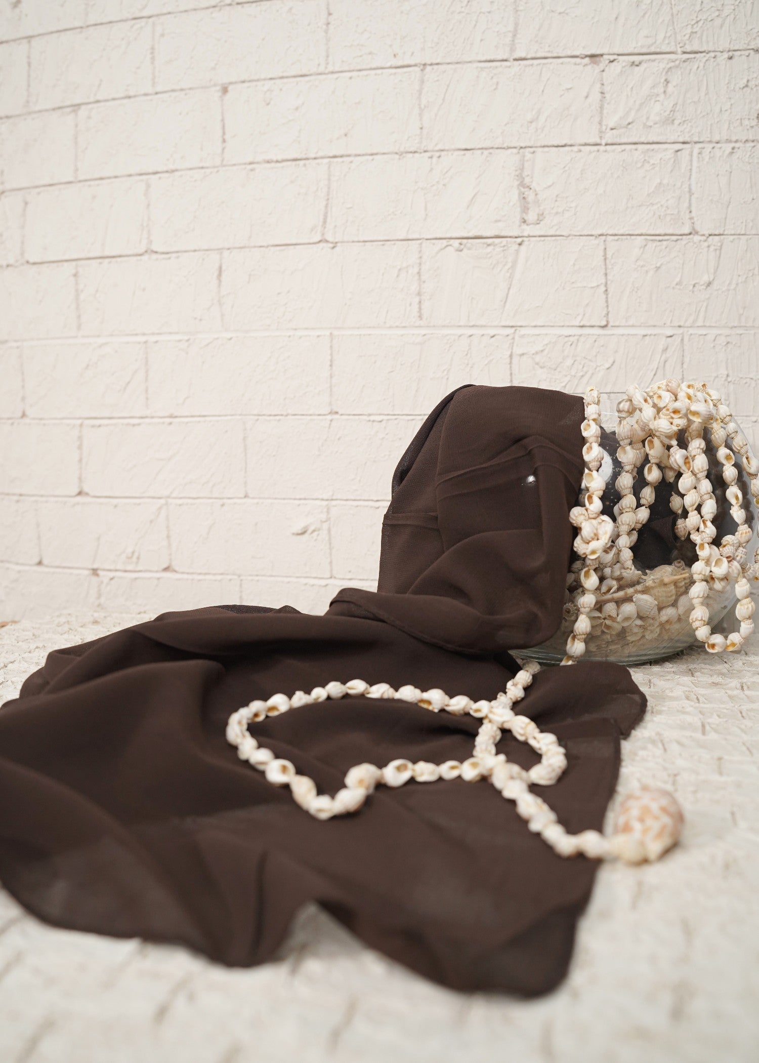 chiffon Hijab in Espresso brown