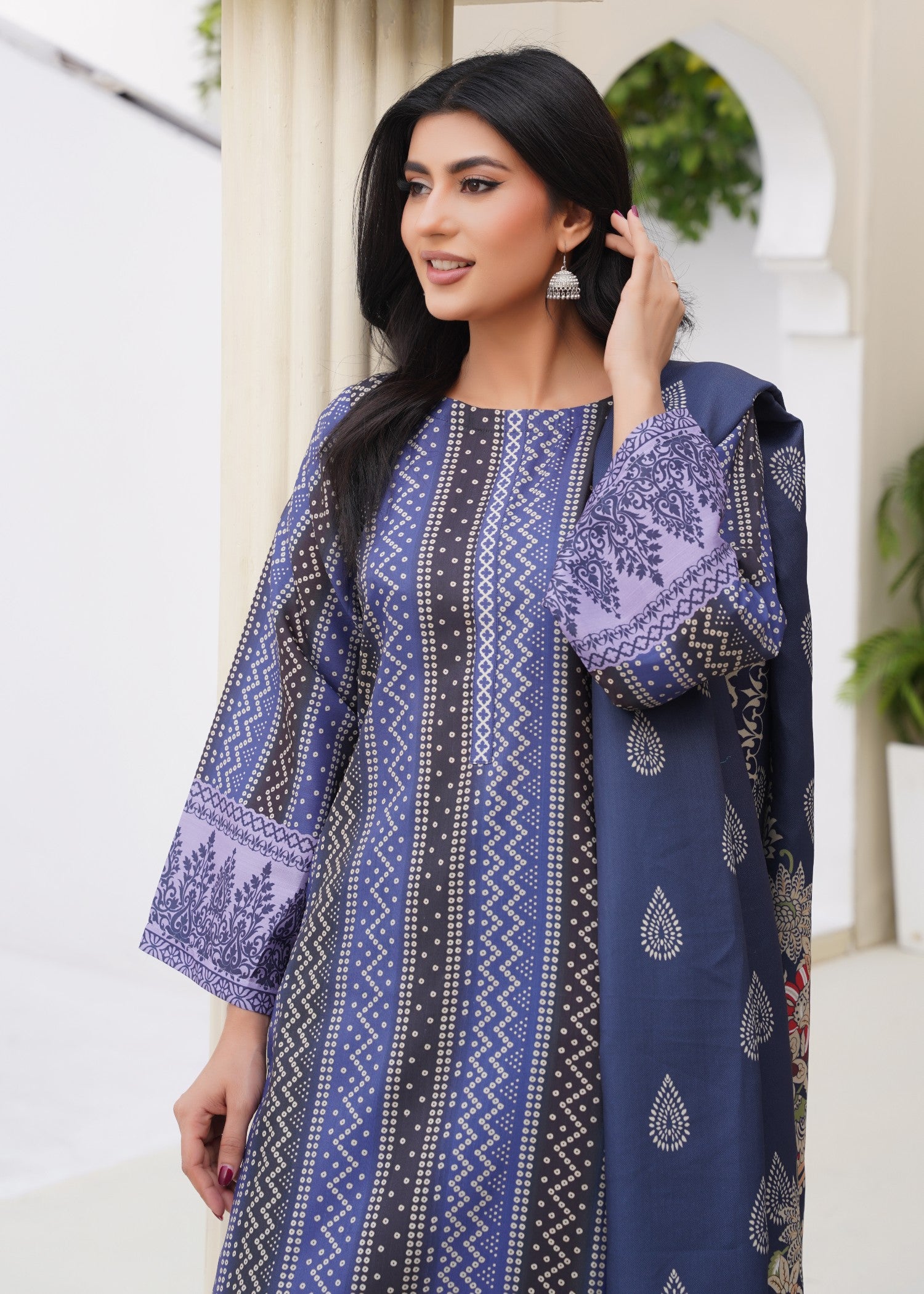 raw silk Kurta Set in Yale blue, twilight blue