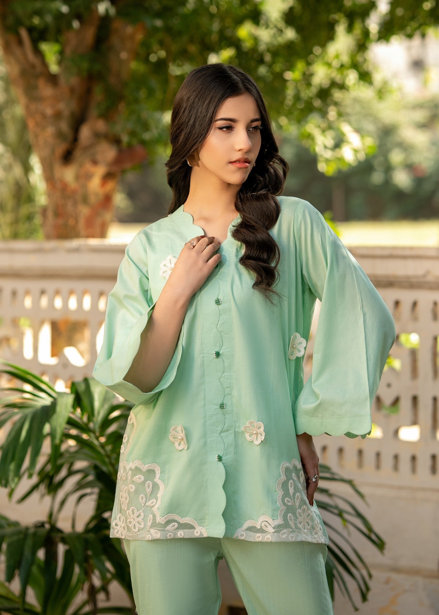 cotton Co Ord Sets in Yellow green