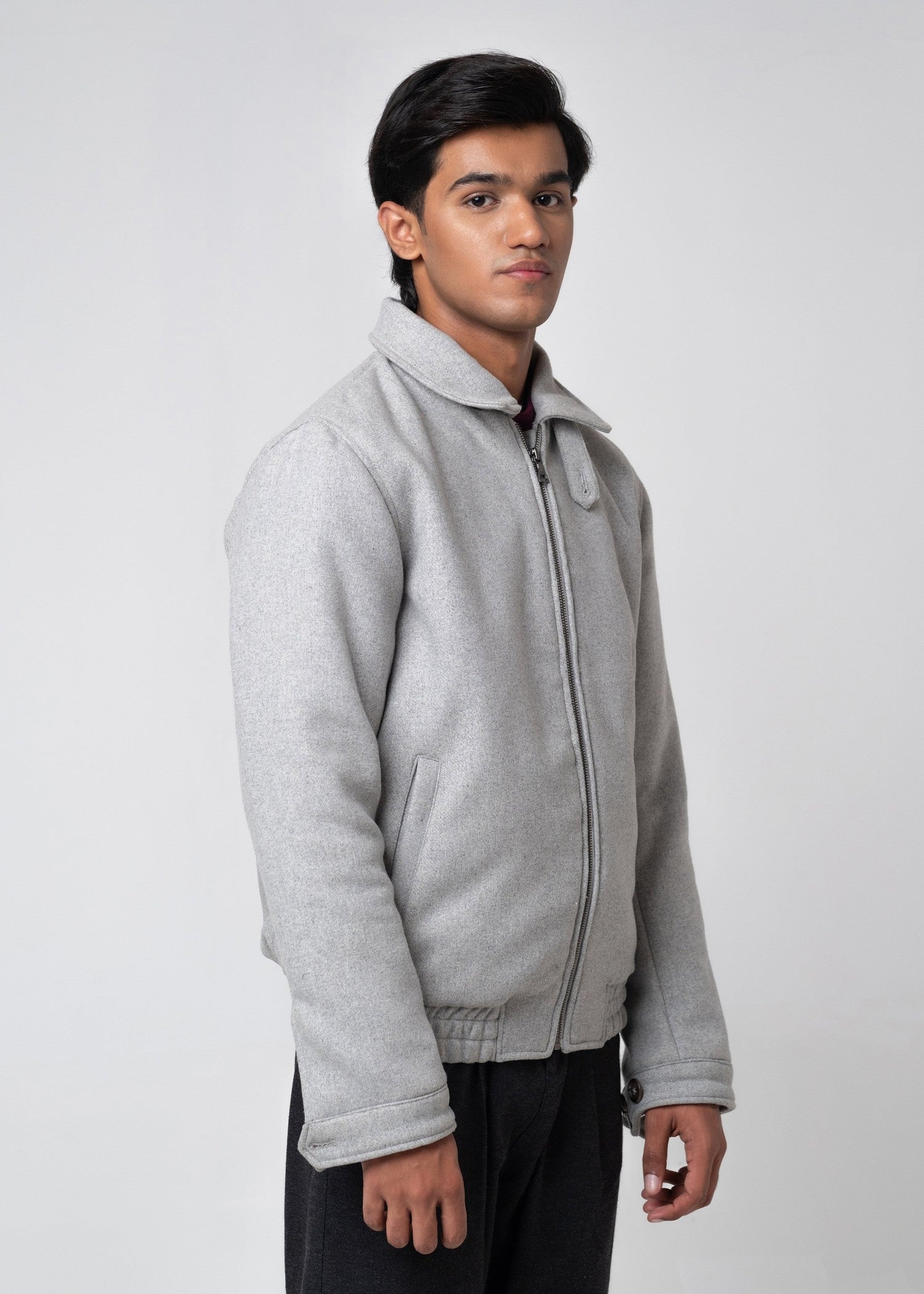 wool Jacket in Light grey