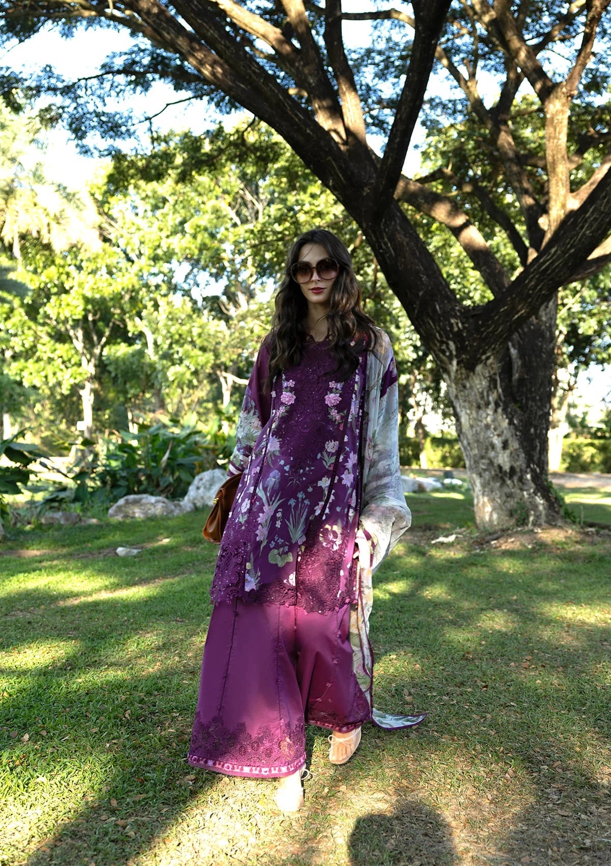 Signature Embroidered Lawn Prints – ESA-5B DARLING PLUM