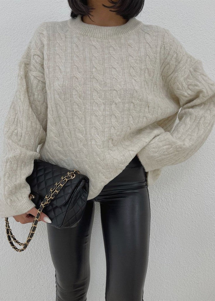 wool Sweater in Sand brown