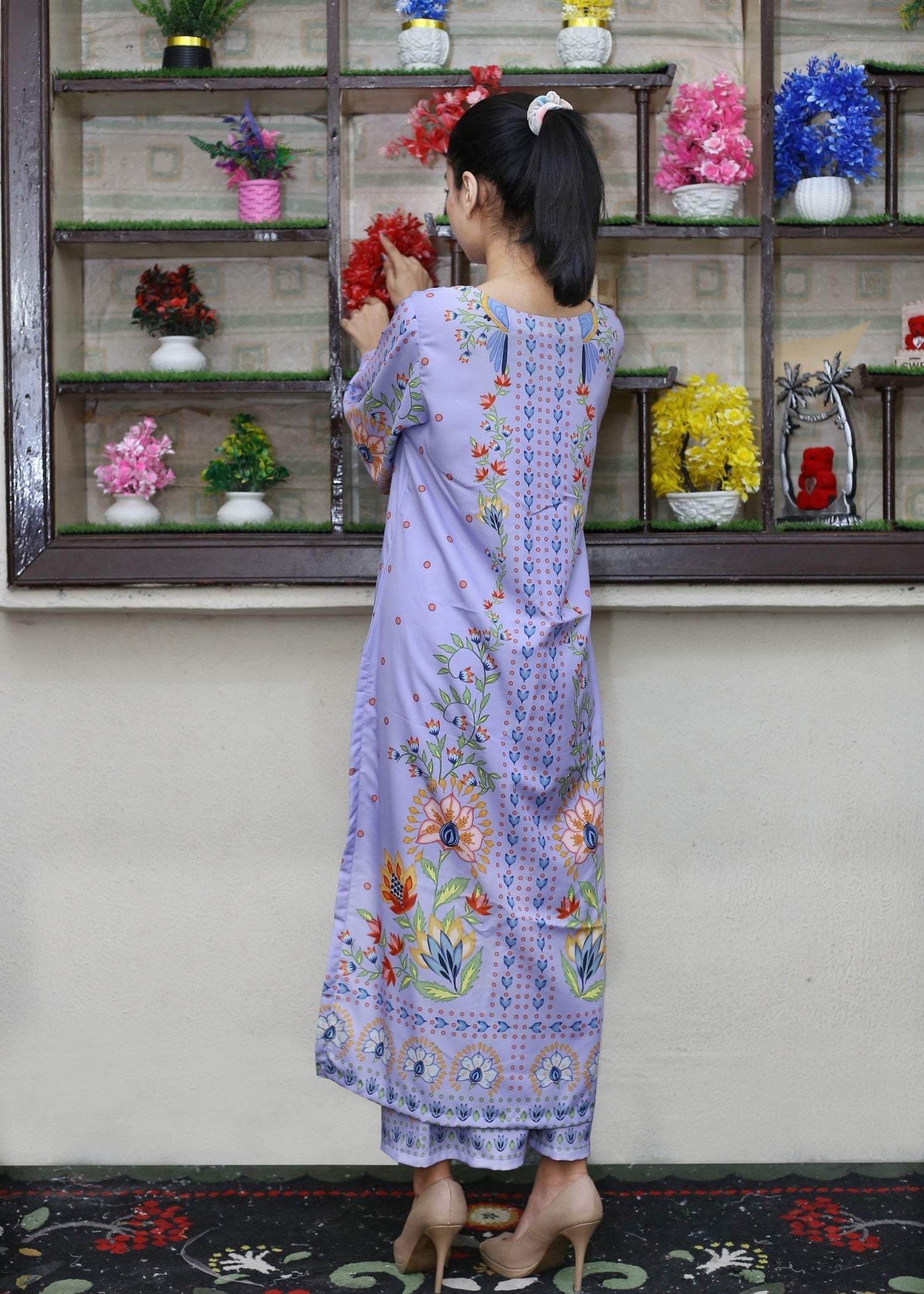 poly lawn Co Ord Sets in Lavender mist