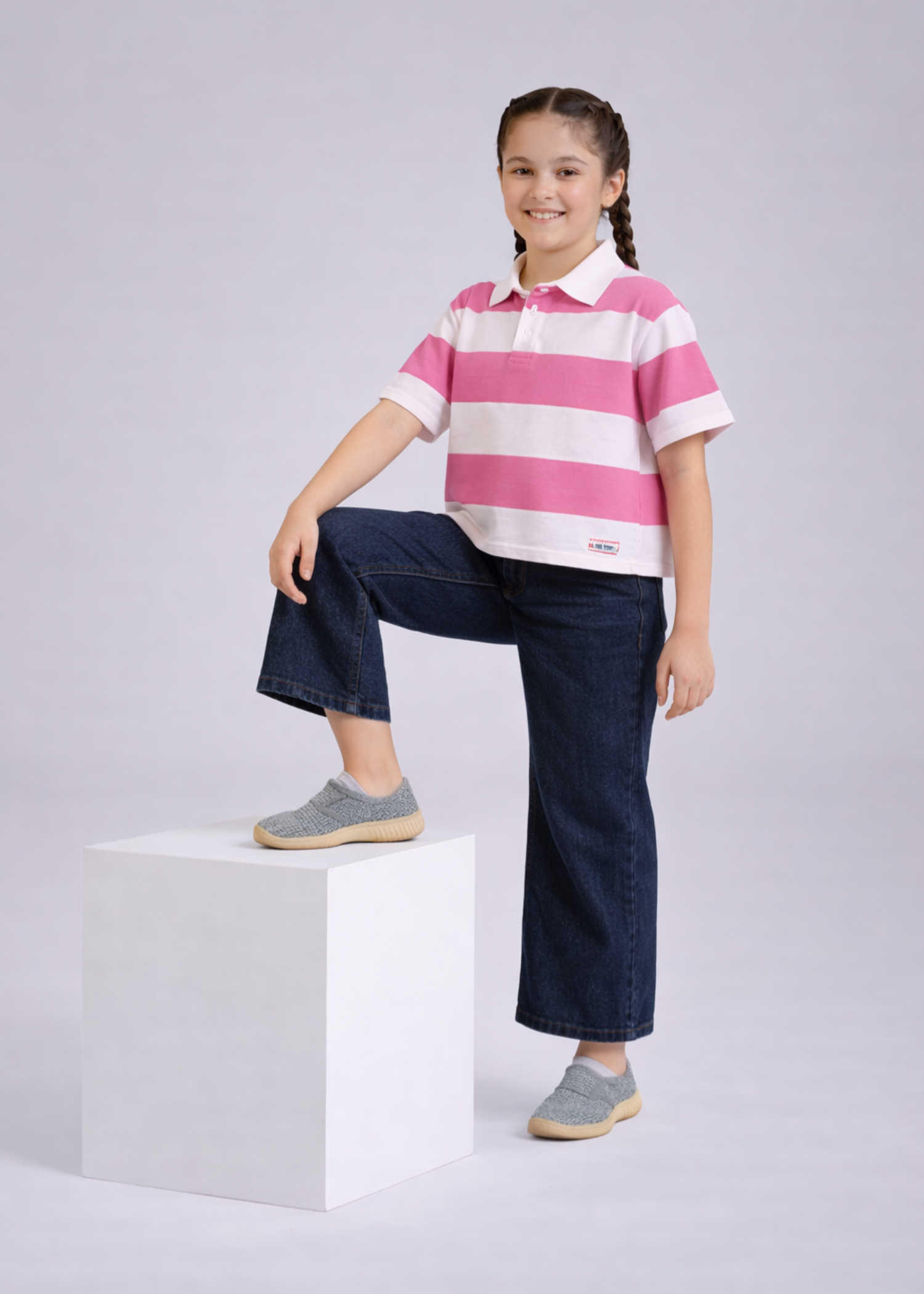 cotton jersey Polo Shirt in Multi