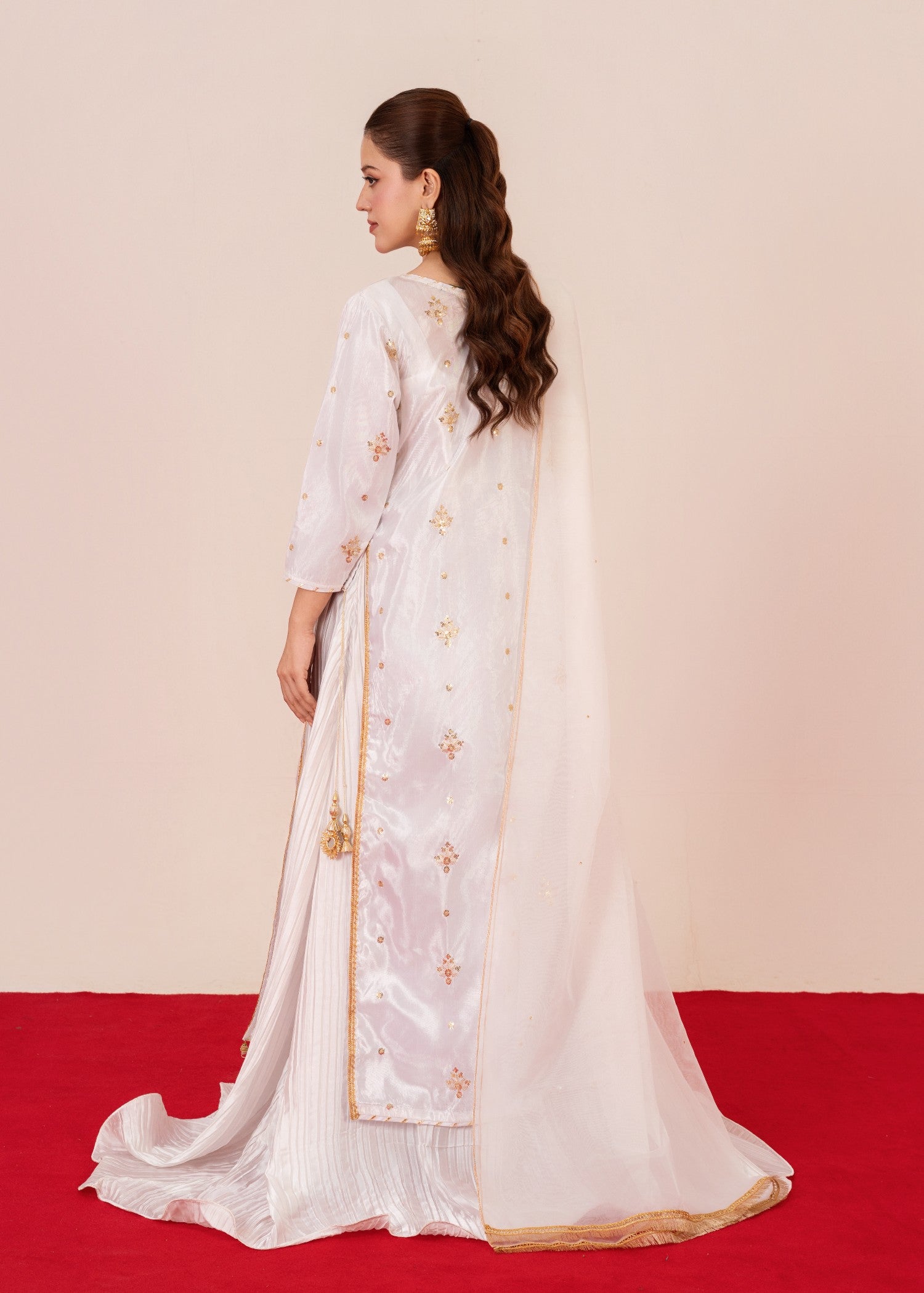 kattan silk Maxi in White