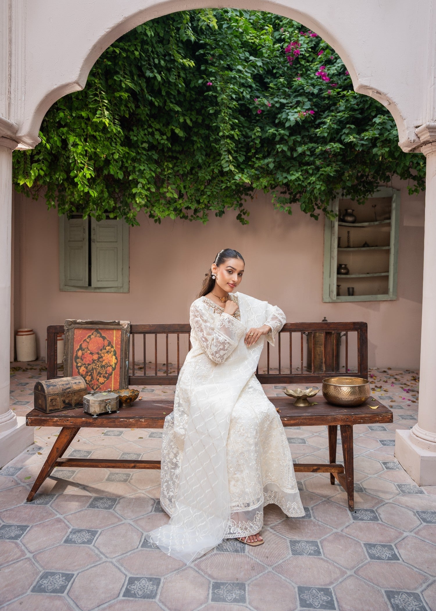 organza Maxi in Off-white