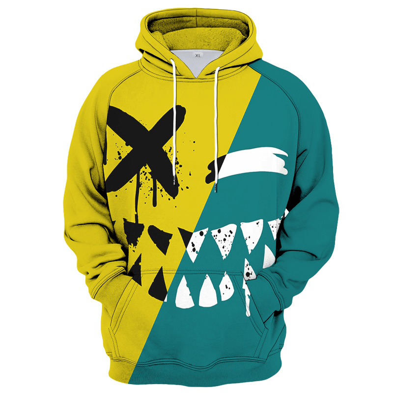 Smiley Series 3D Digital Printing Casual Sports Hoodie Sweater