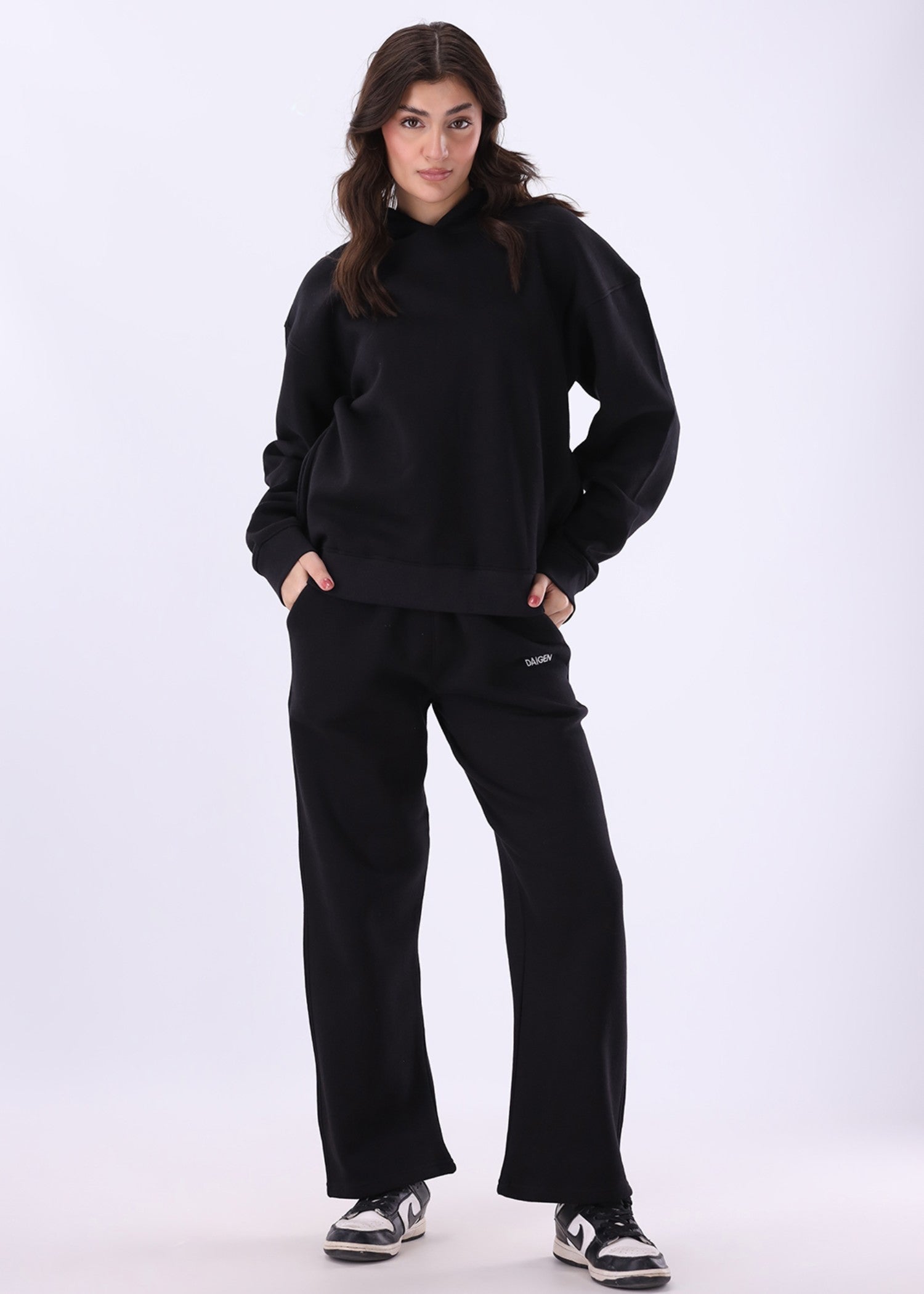 cotton Tracksuit in Black