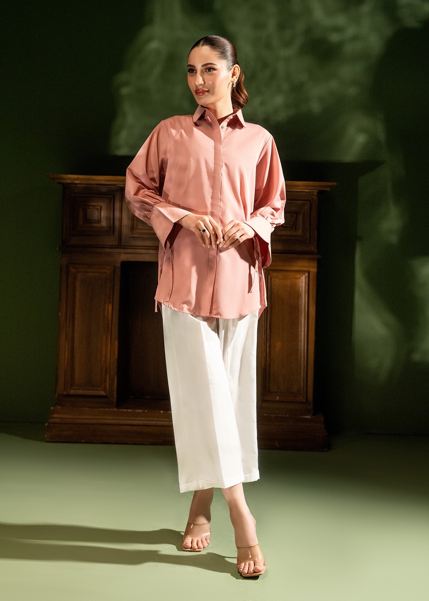 crepe Top in Pink