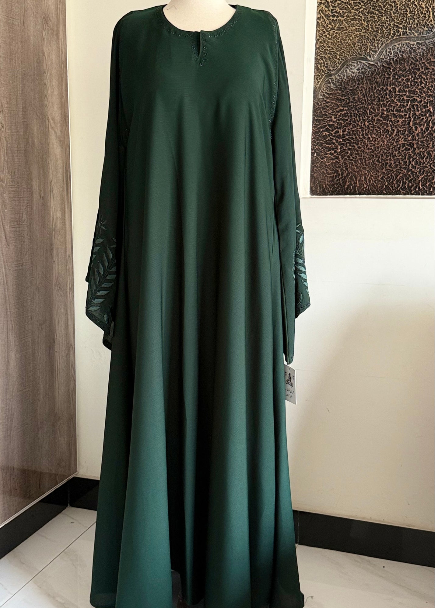 nidha Abaya in Forest green