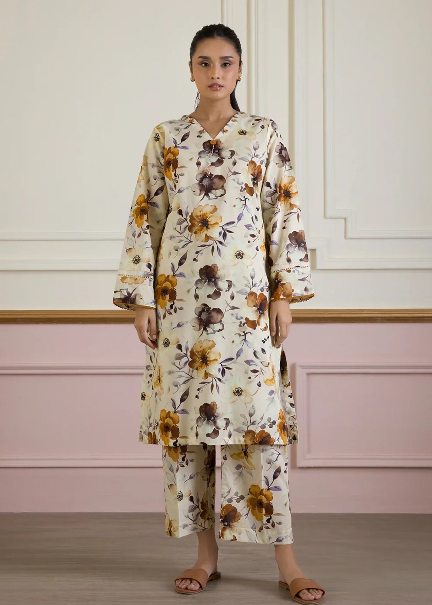 lawn Co Ord Sets in Off-white