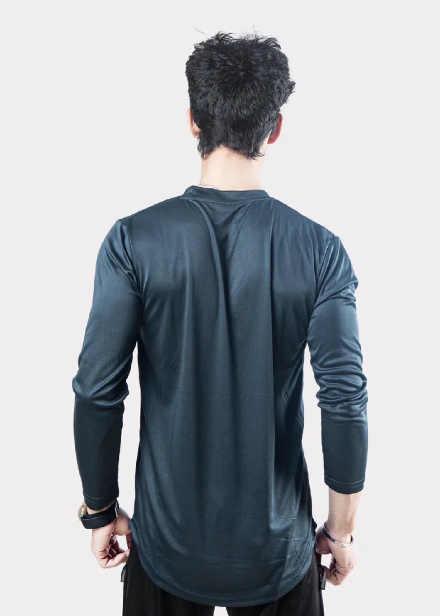 fleece T Shirt in Smoke grey