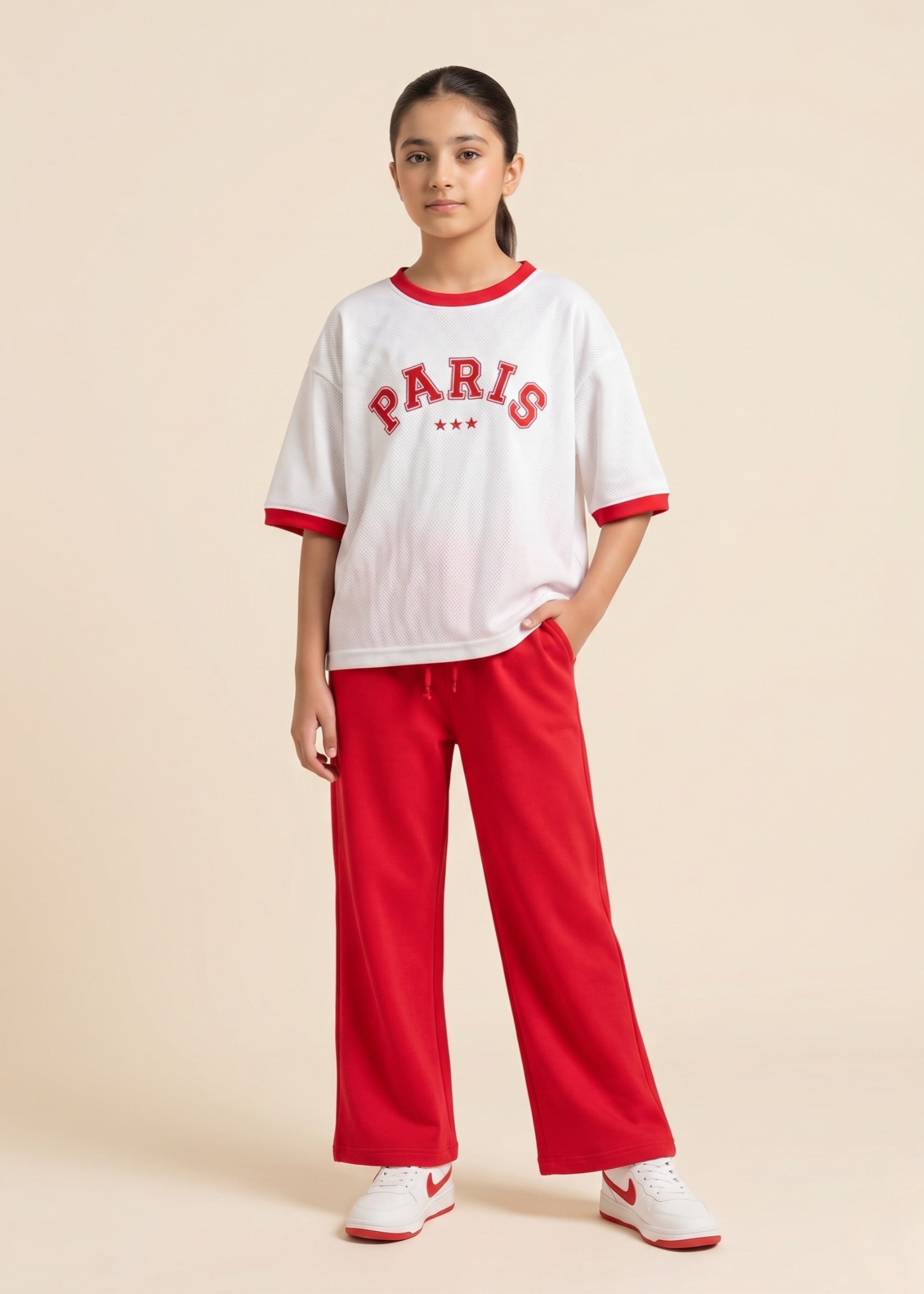Co Ord Sets in Red, white