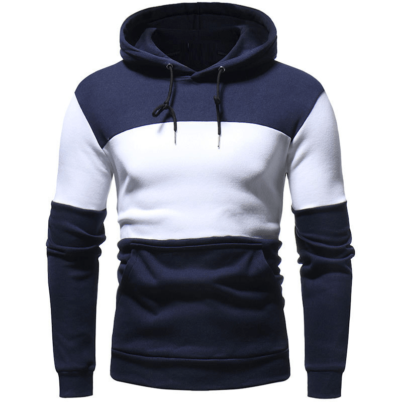 Men'S Clothing Splicing Collision Color Large Size Hoodie