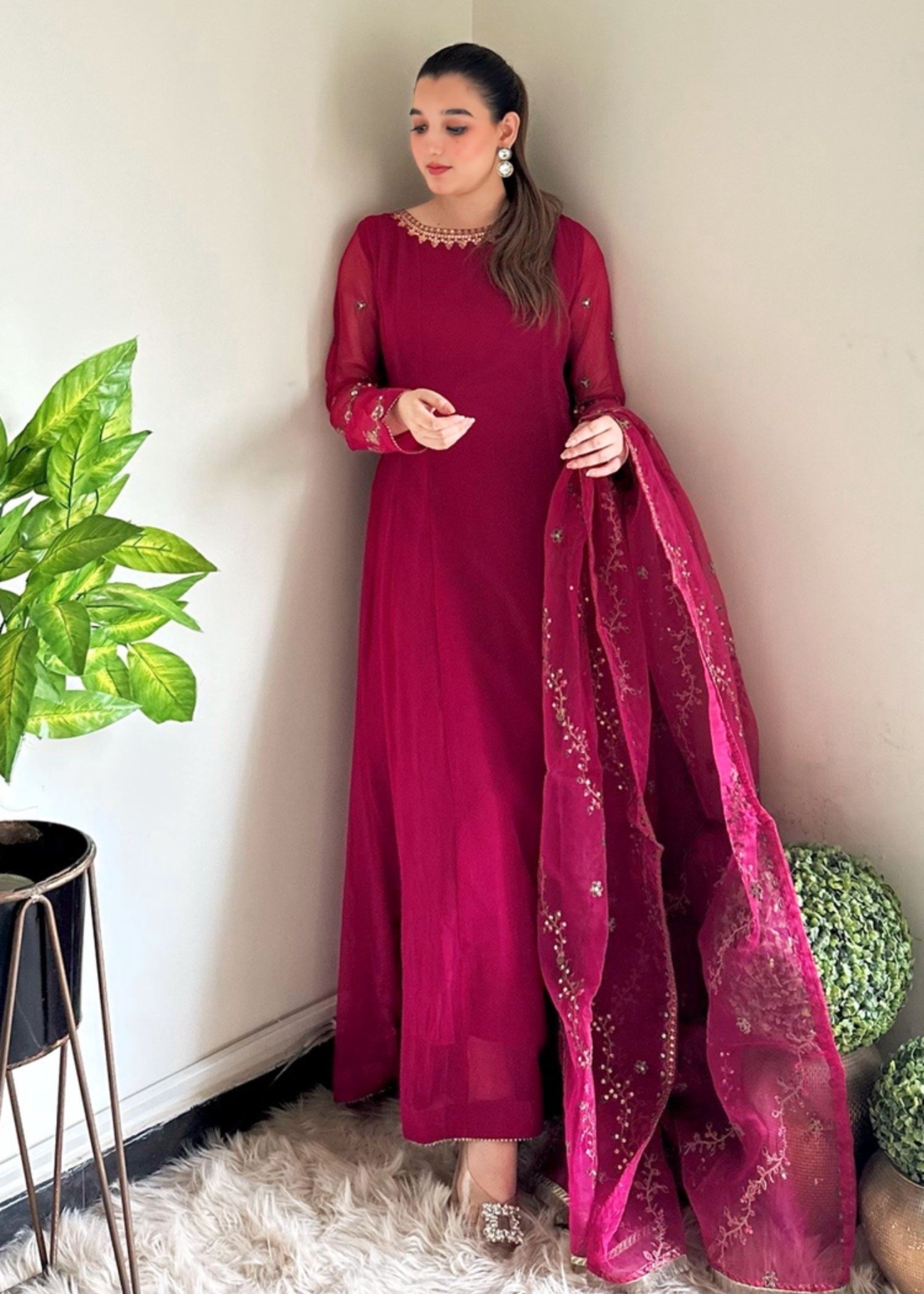 chiffon Maxi in Lusty gallant