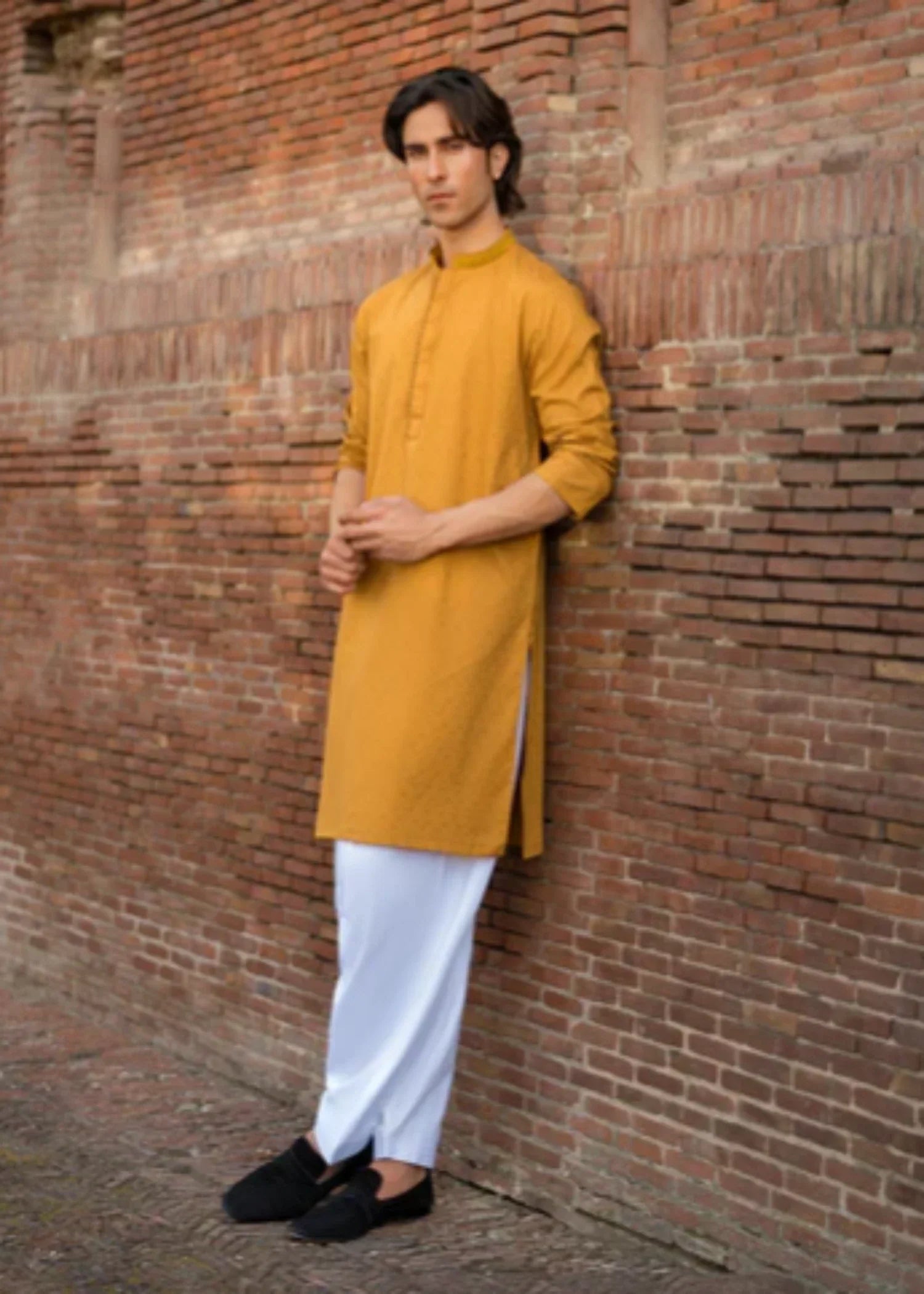 cotton Kurta in Mustard