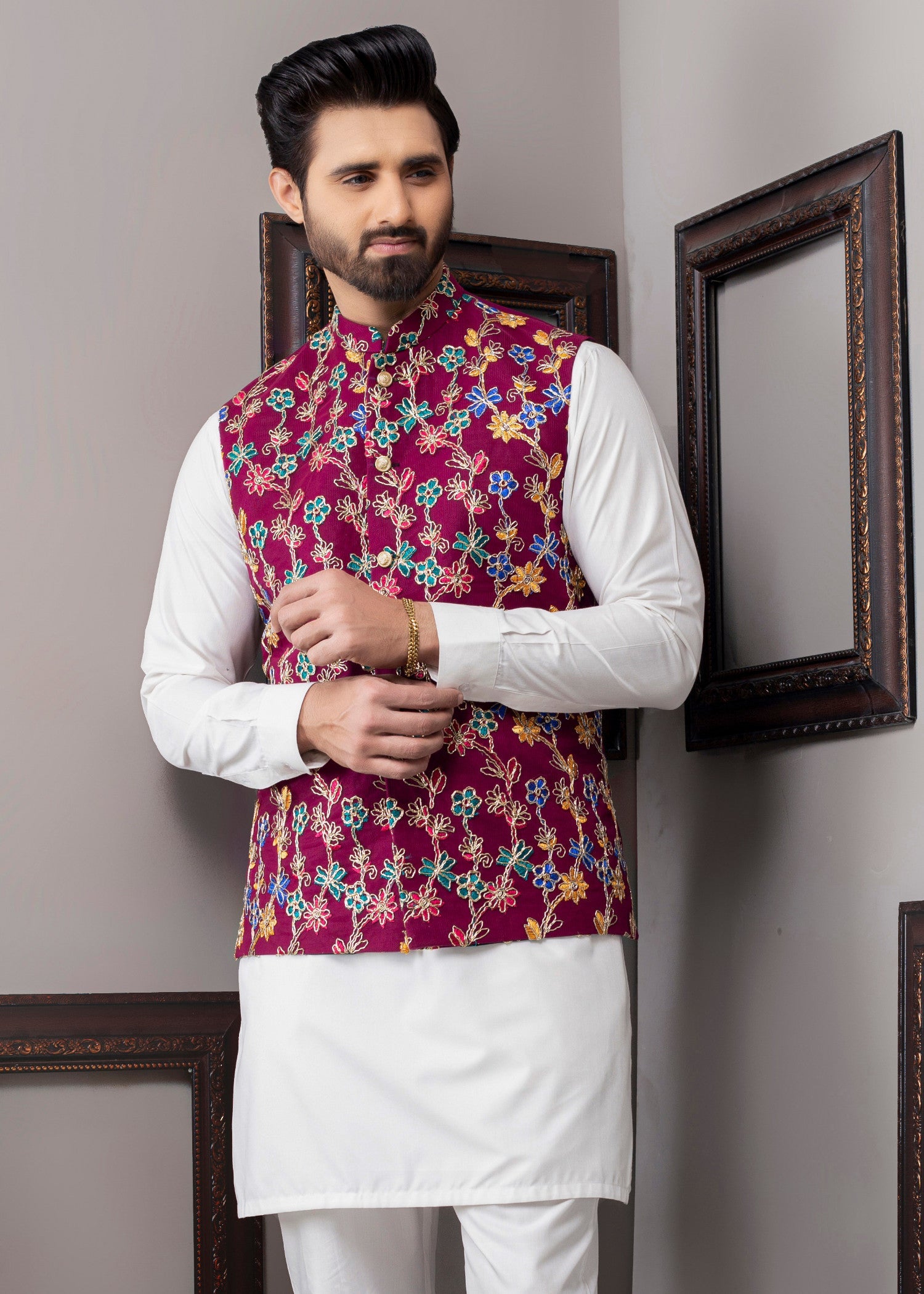 cotton silk Waistcoat in Multi
