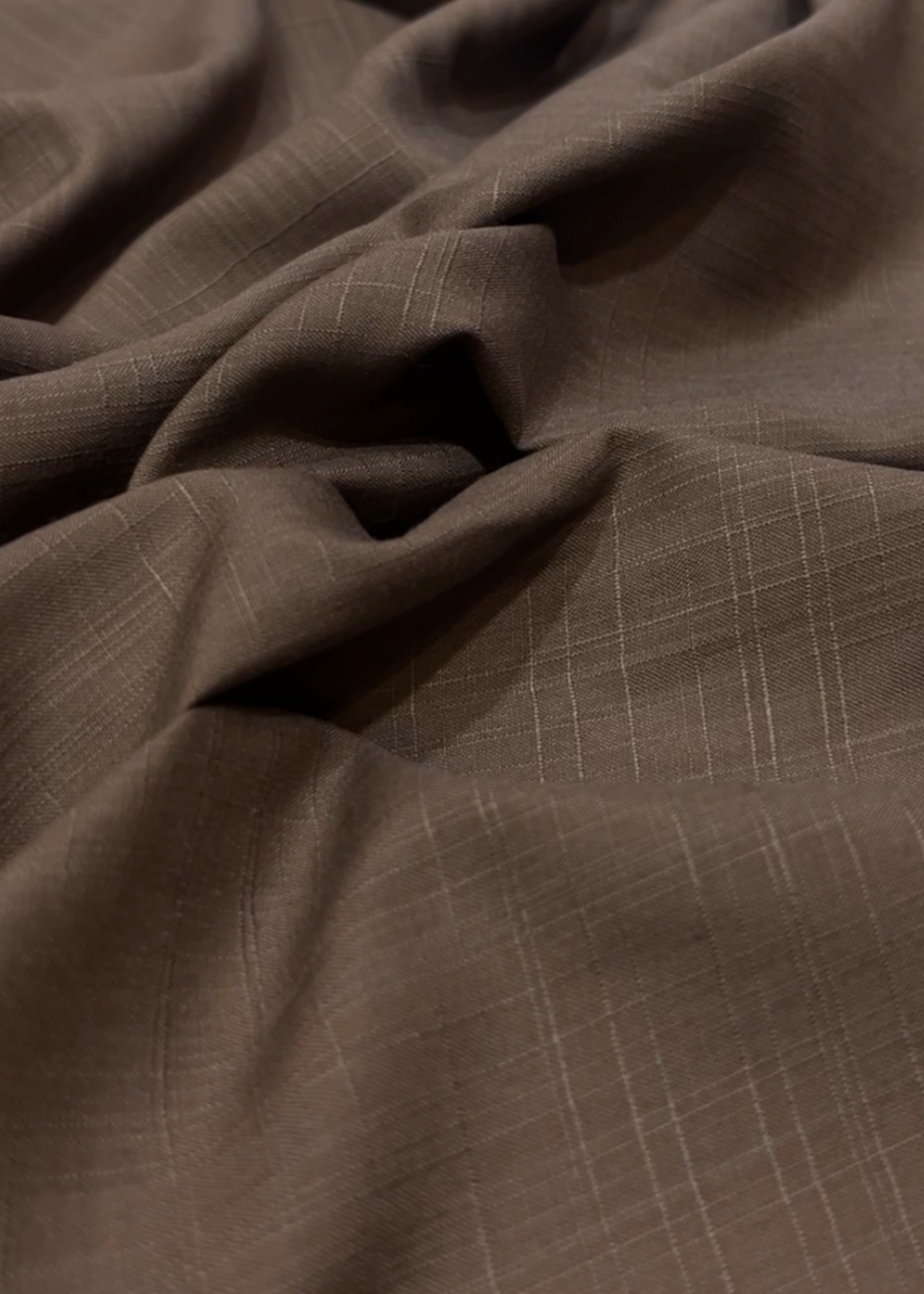 textured wash & wear Unstitched in Khaki brown