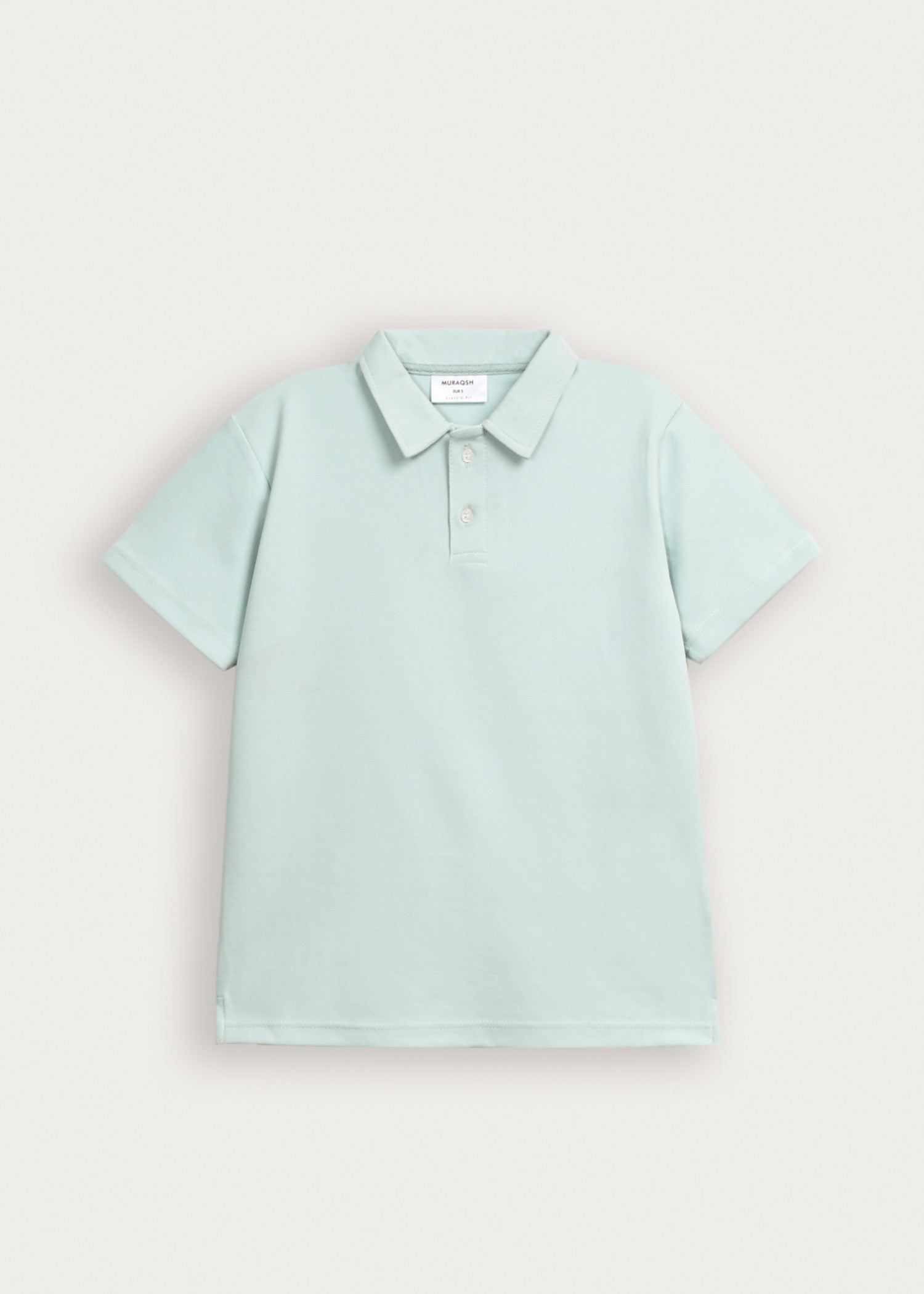 interlock knit Polo Shirt in Tea green