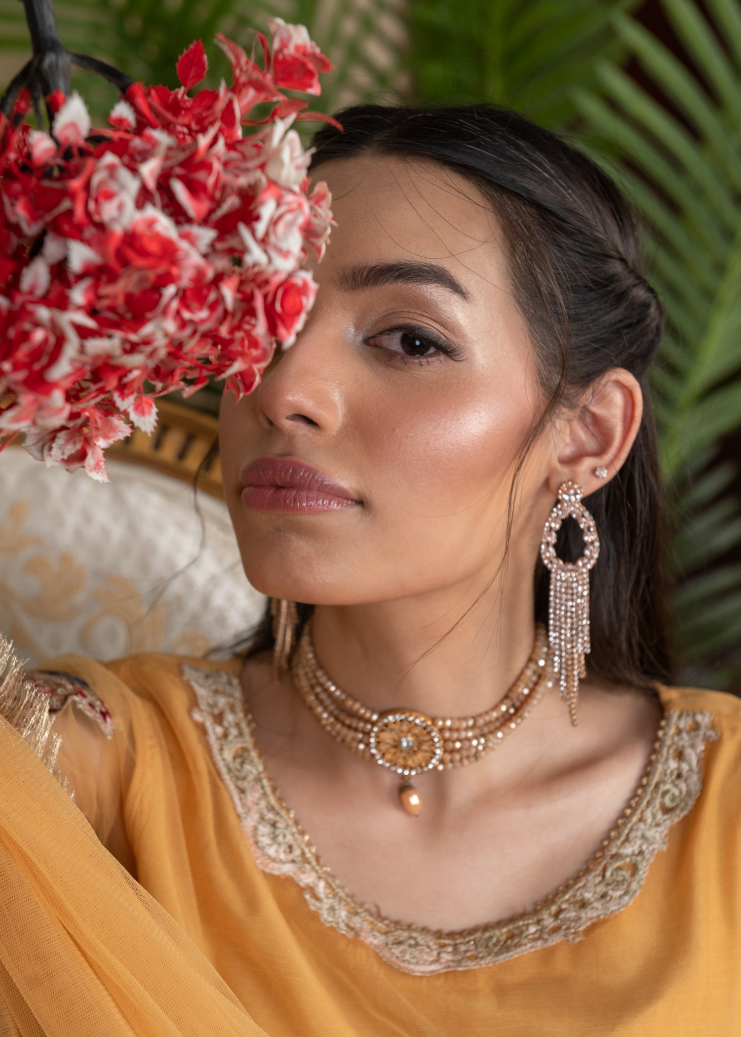 net Gharara in Mustard