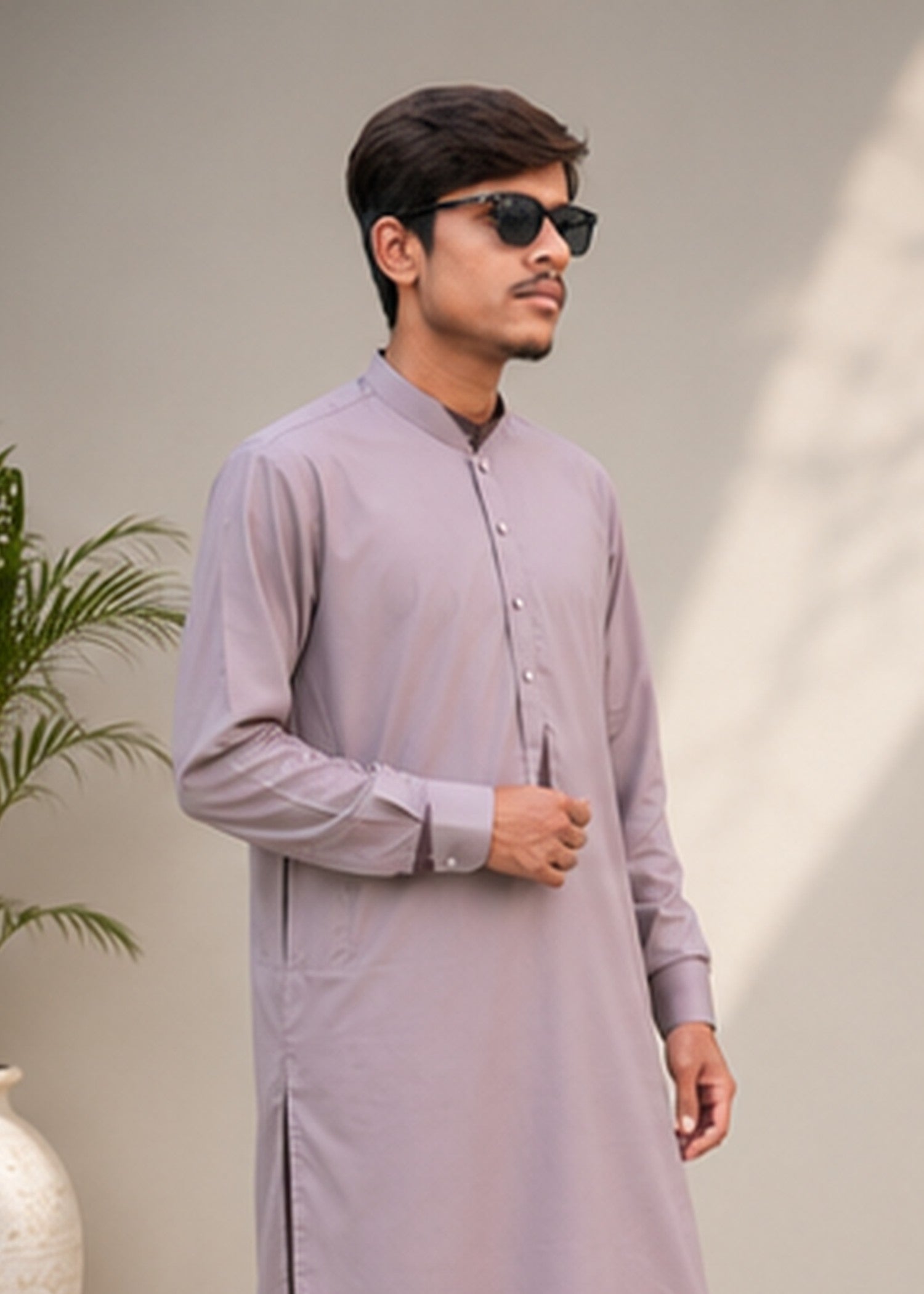 wash & wear Shalwar Kameez in Mauve