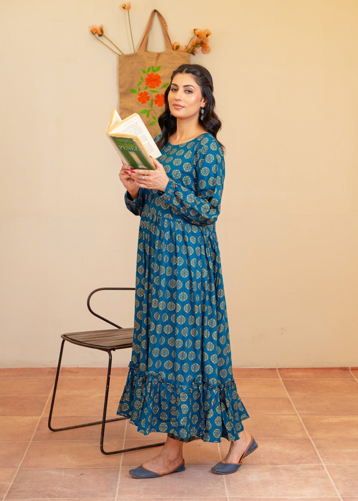 linen Maxi in Teal