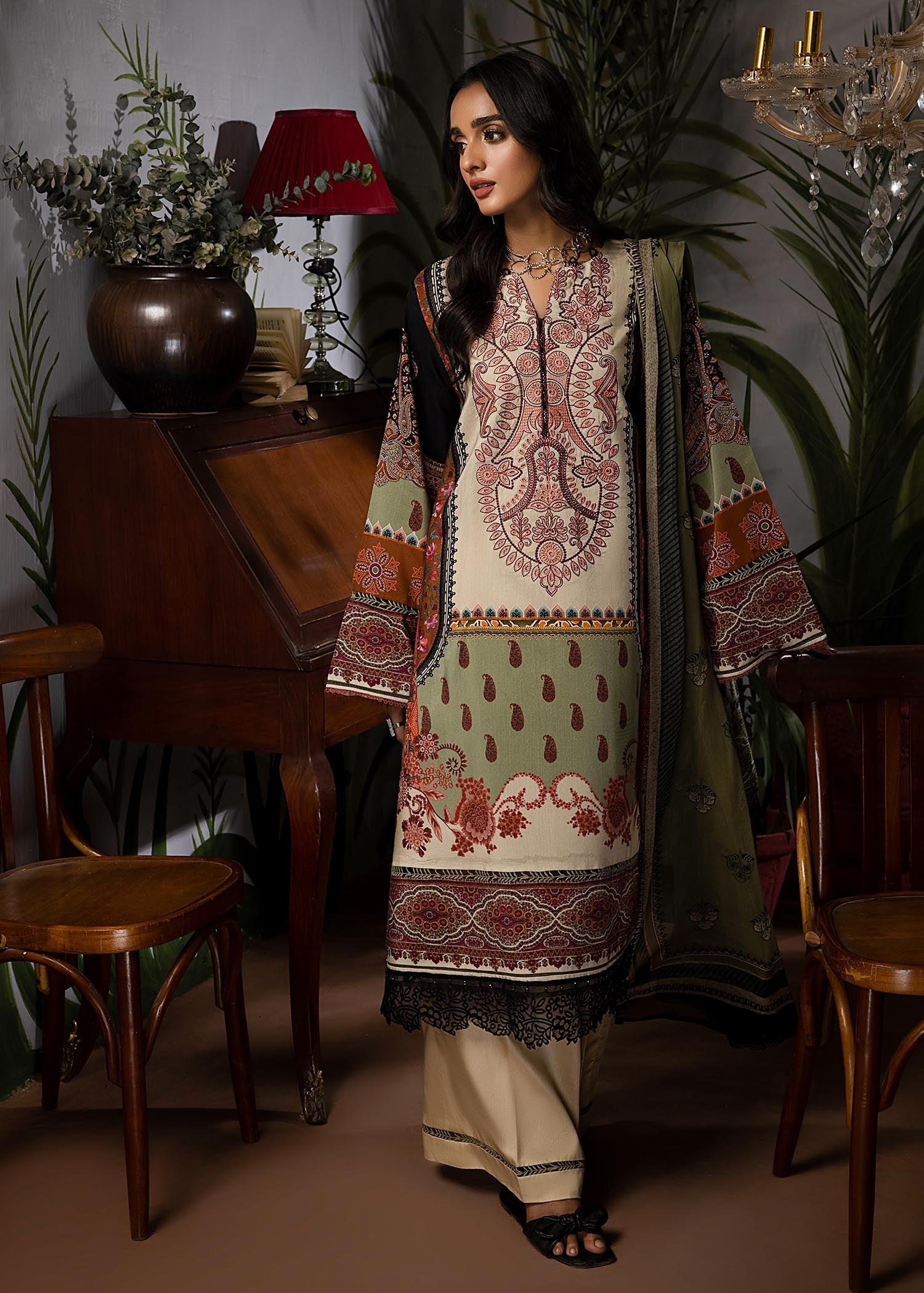 viscose Unstitched in Beige