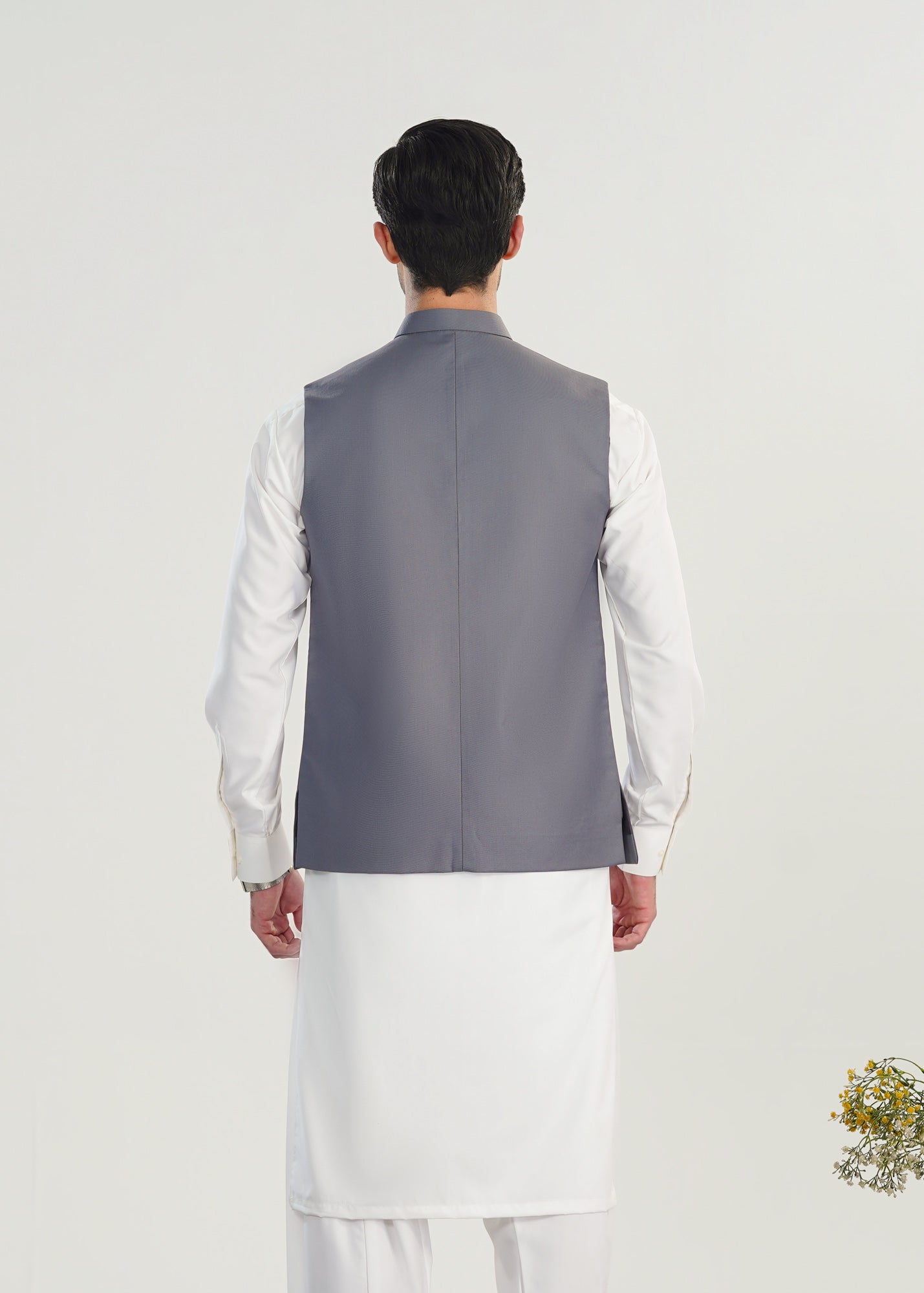 suiting Waistcoat in Off-white, slate grey