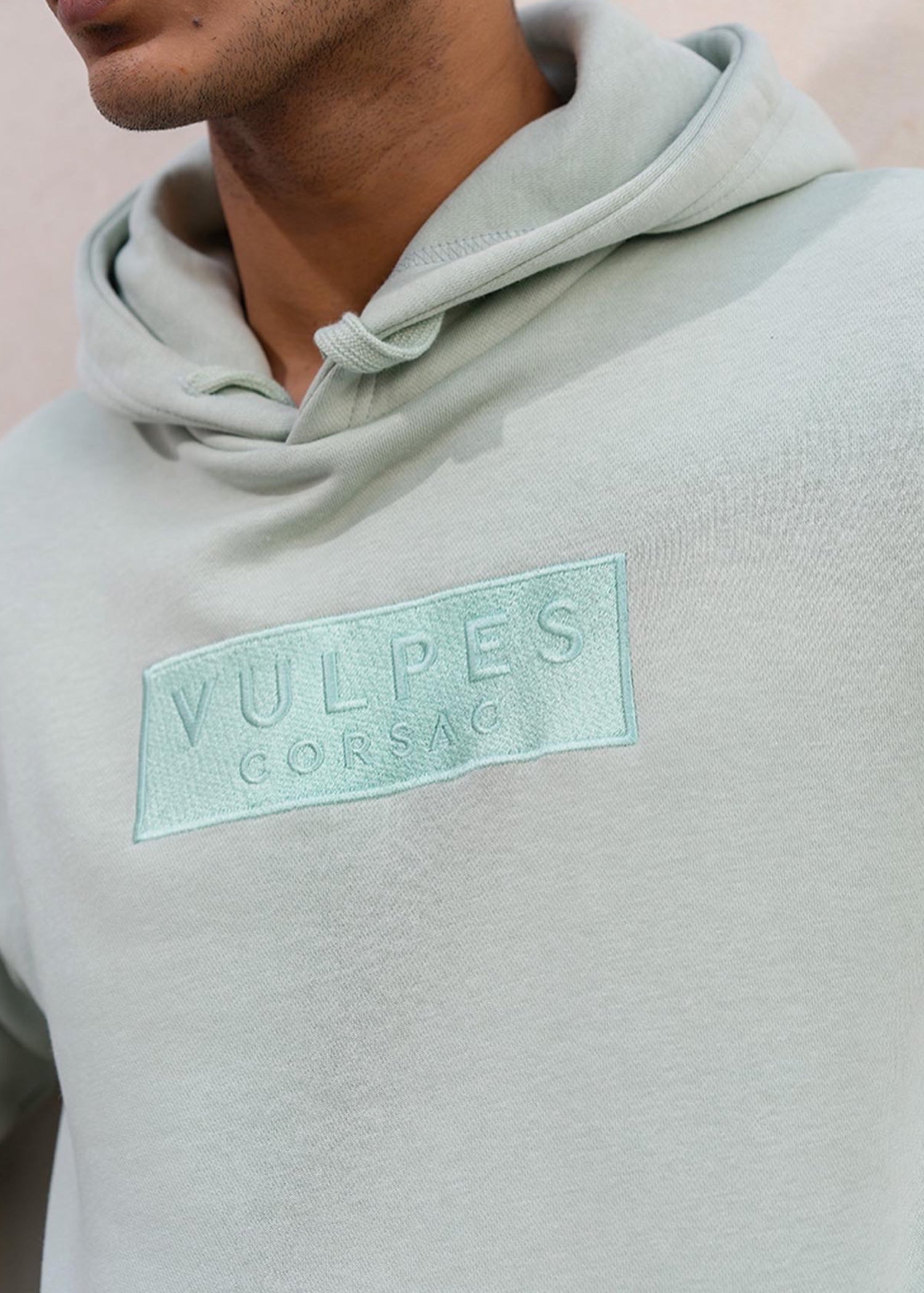 fleece Hoodie in Moss green