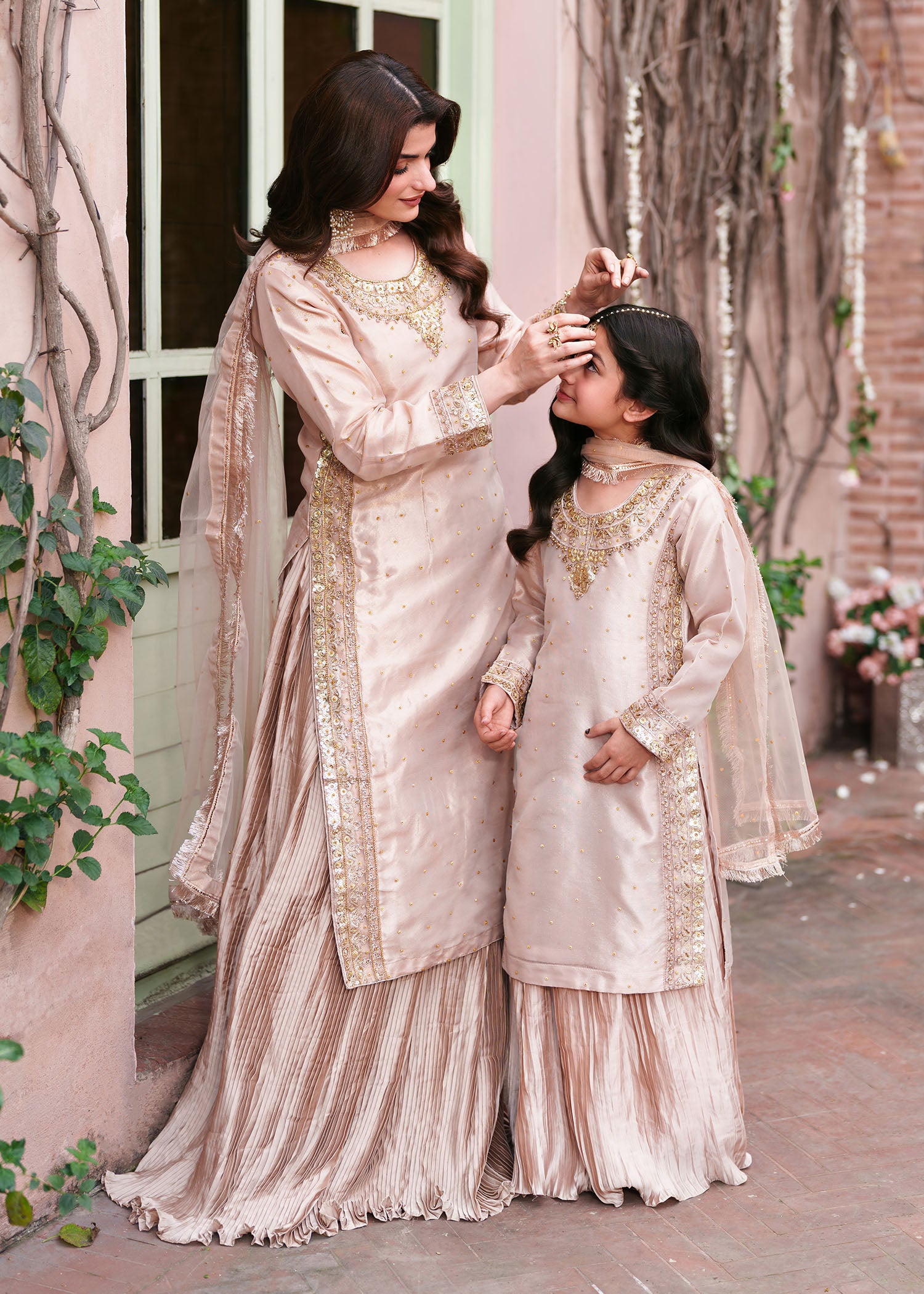 silk Lehenga in Pastel pink