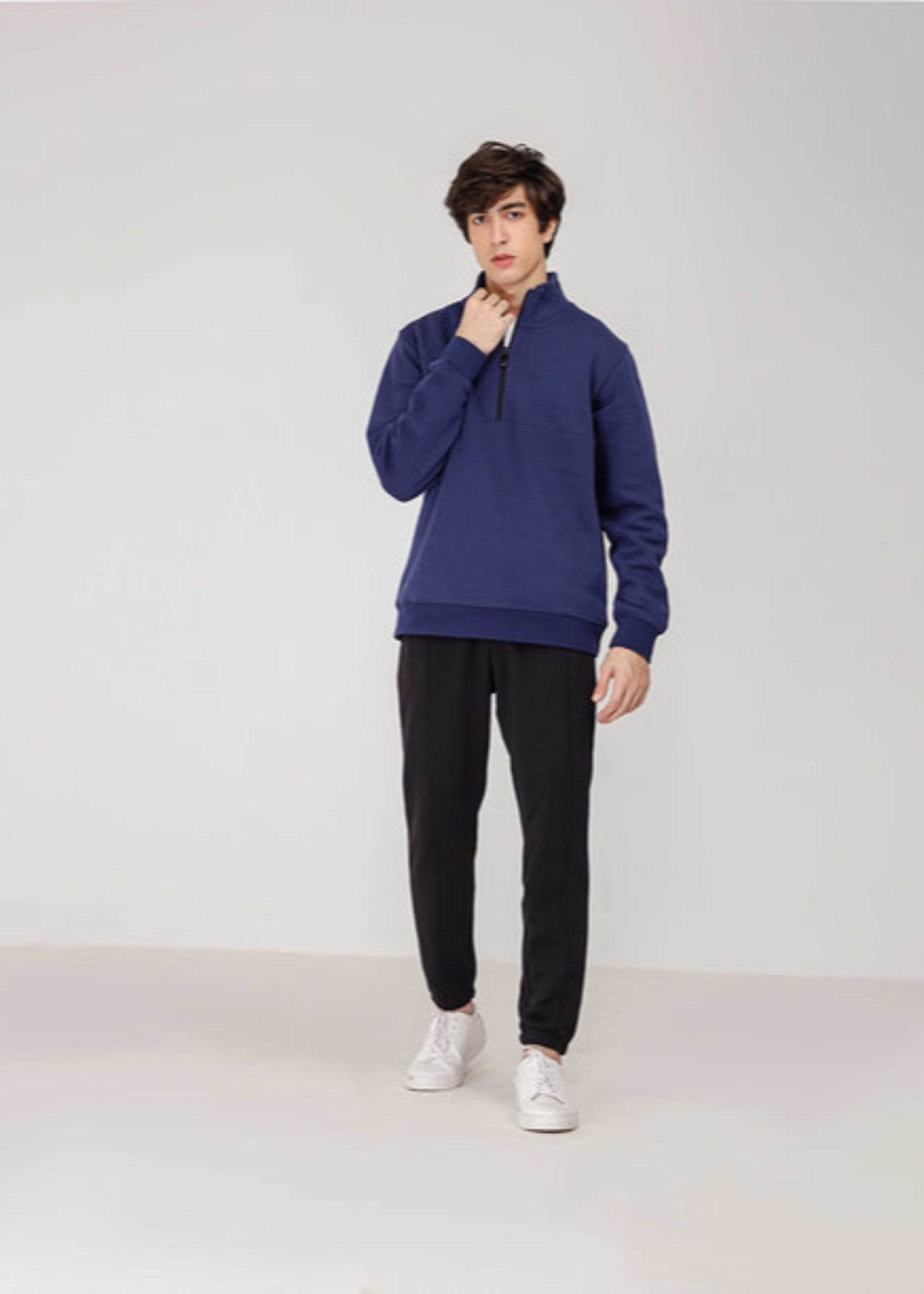 polycotton Jacket in Navy blue