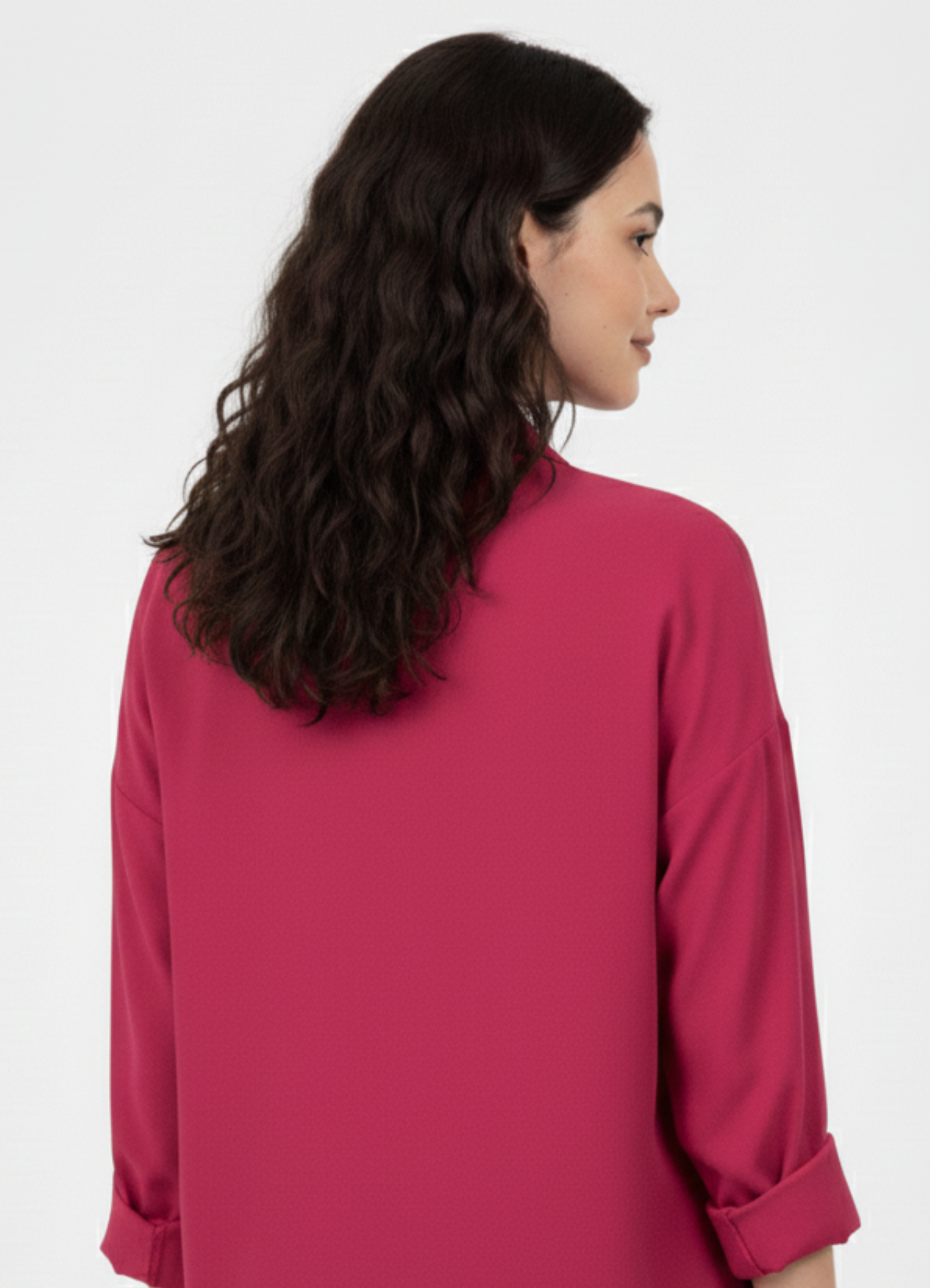 cotton silk Top in Cherry red