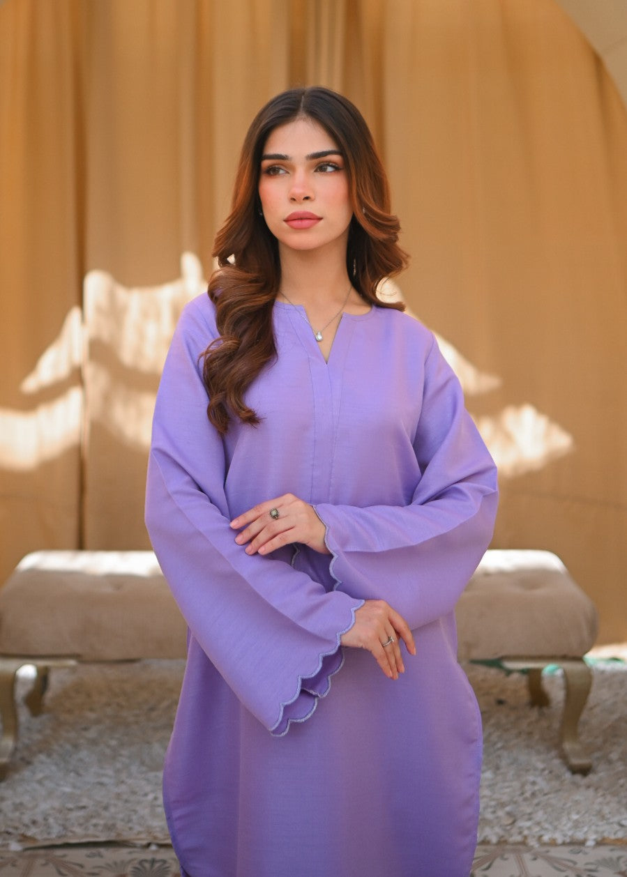 raw silk Co Ord Sets in Lilac