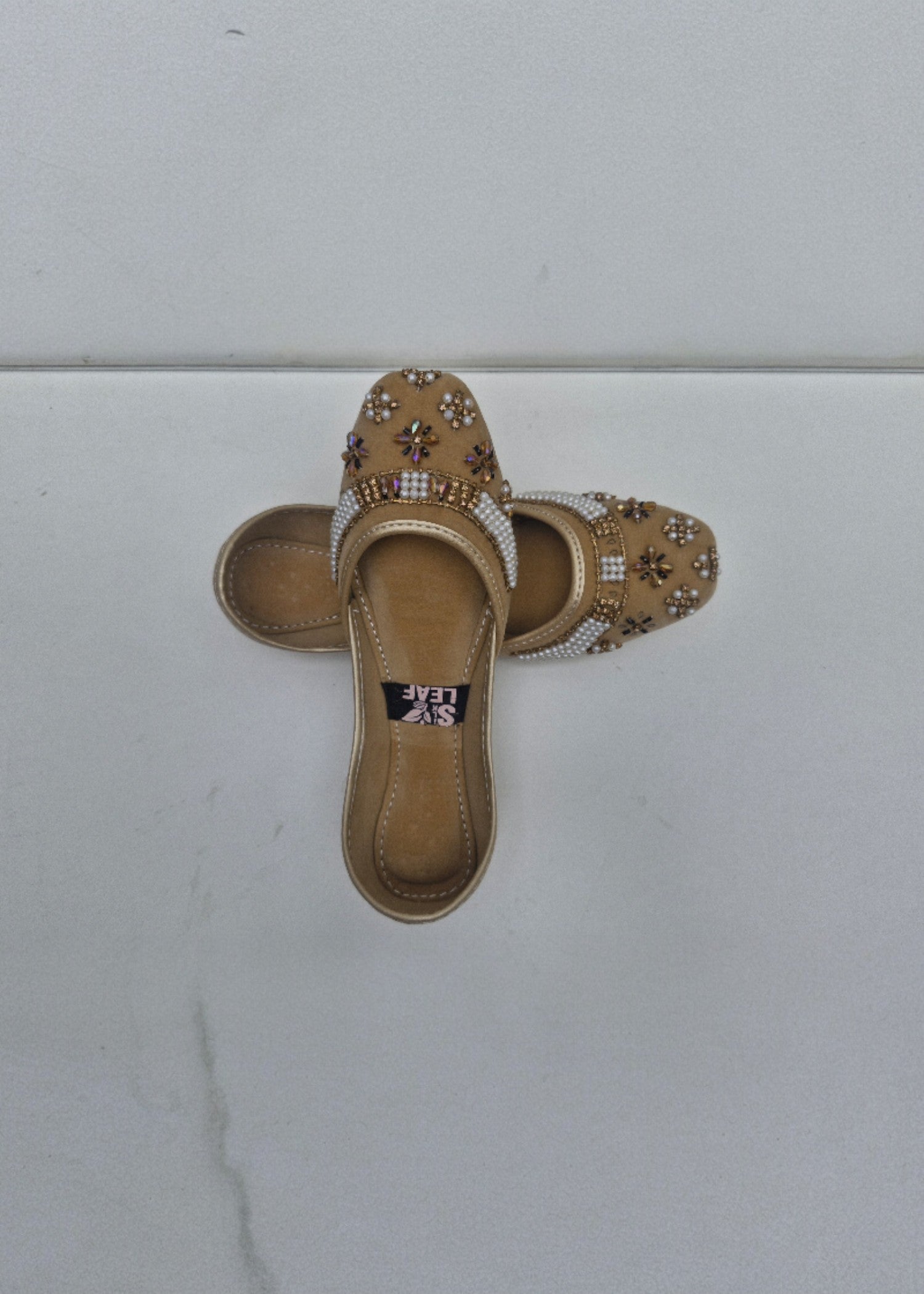Khussa in Beige by - High Quality Women Khussa HIL5916