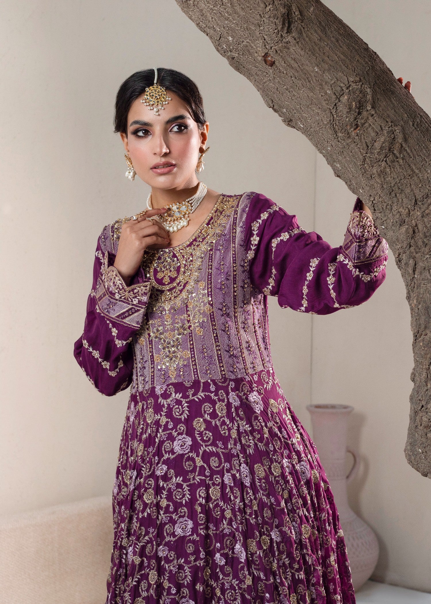chiffon Maxi in Plum