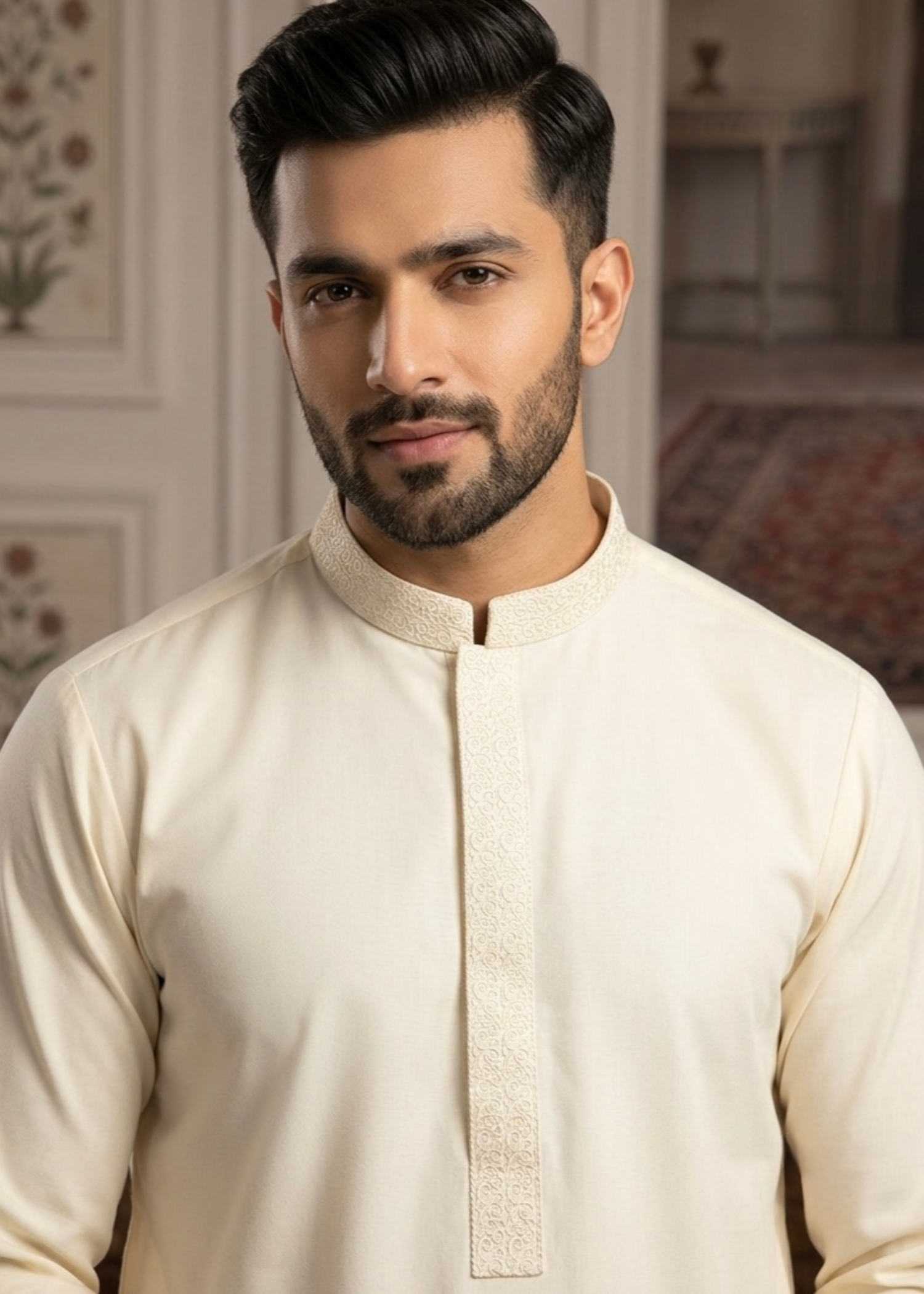 wash & wear Shalwar Kameez in Wheat
