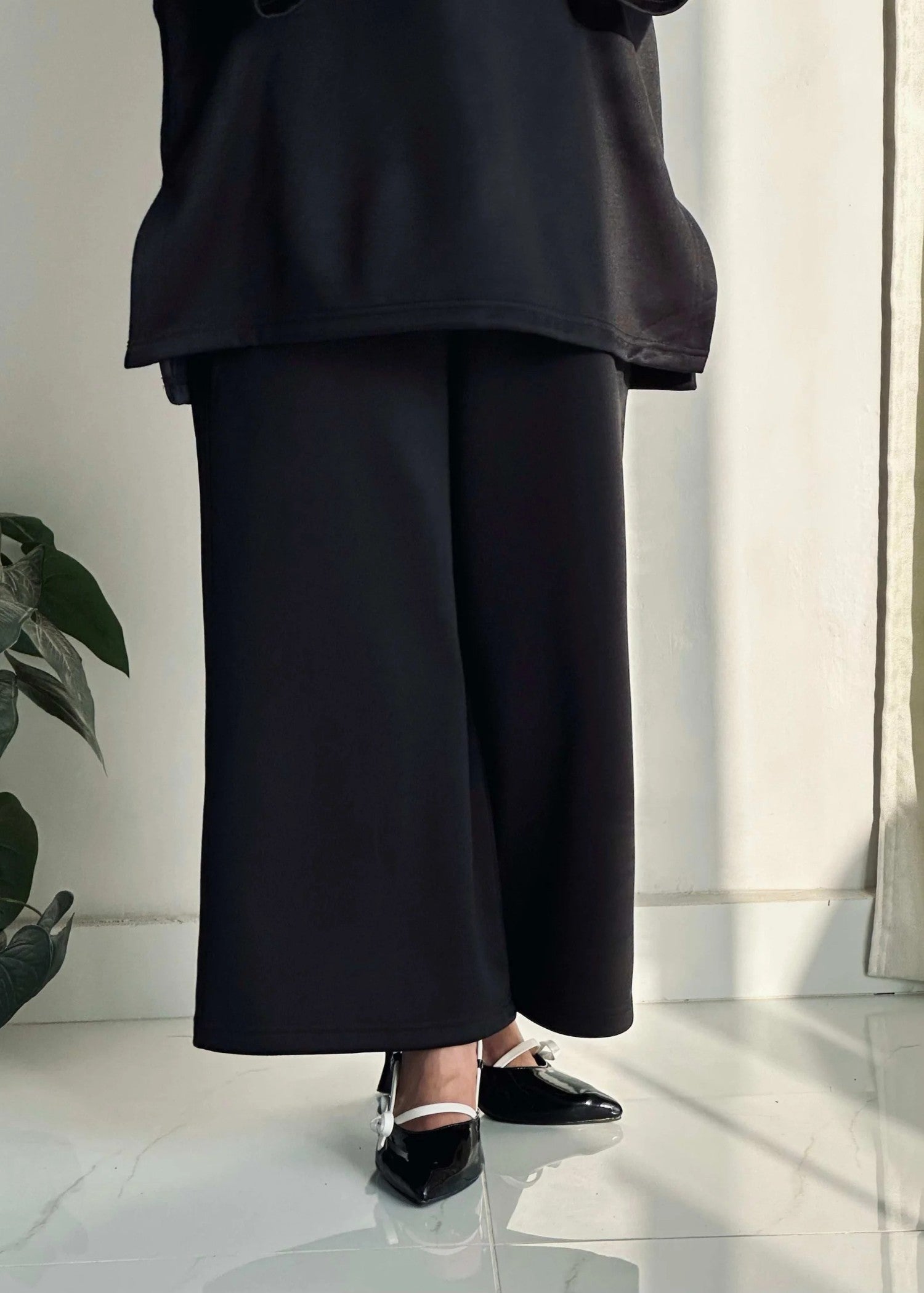 jersey knit Co Ord Sets in Black