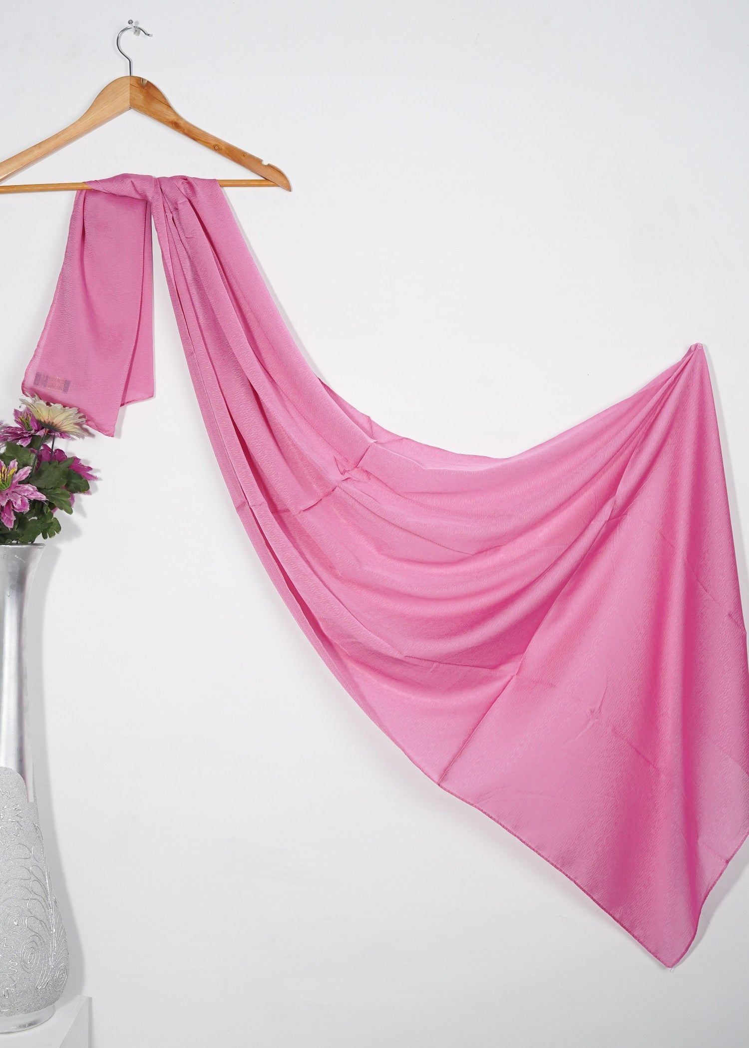 silk Hijab in Flamingo