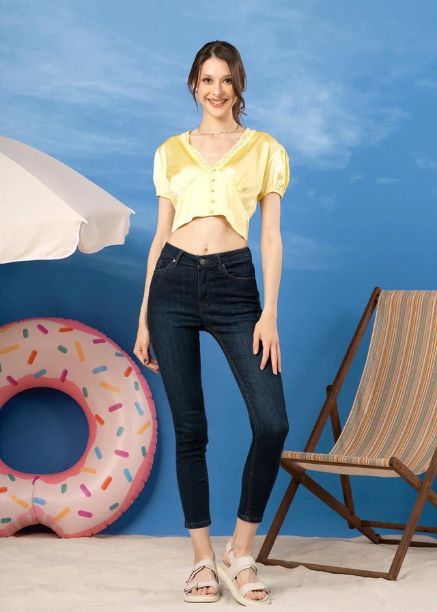 silk Blouse in Yellow