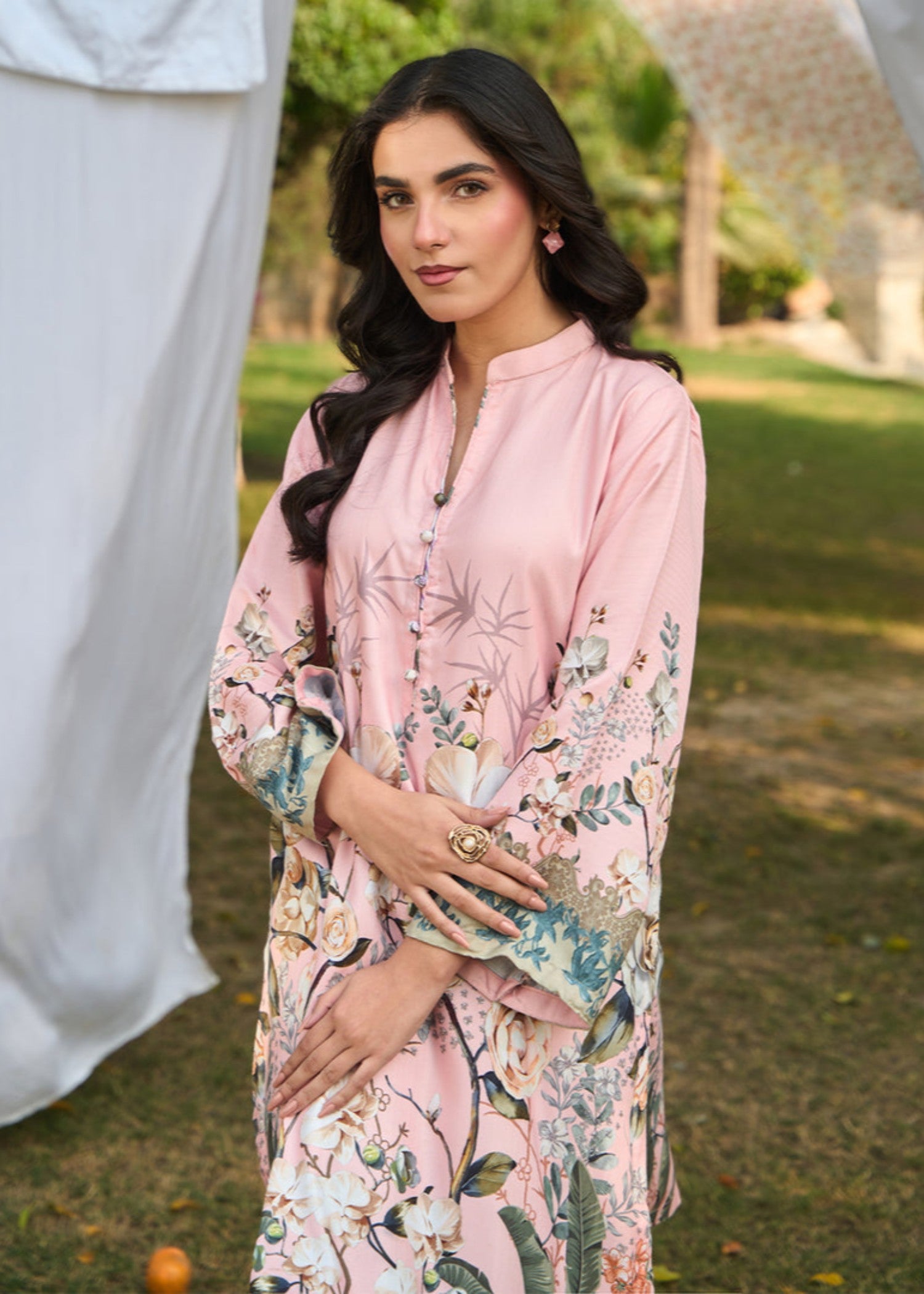 wool Kurta Set in Rose pink