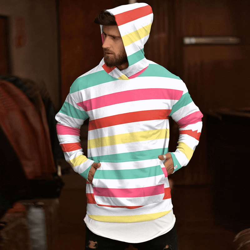 Loose Printed Casual Fleece Hooded Jacket